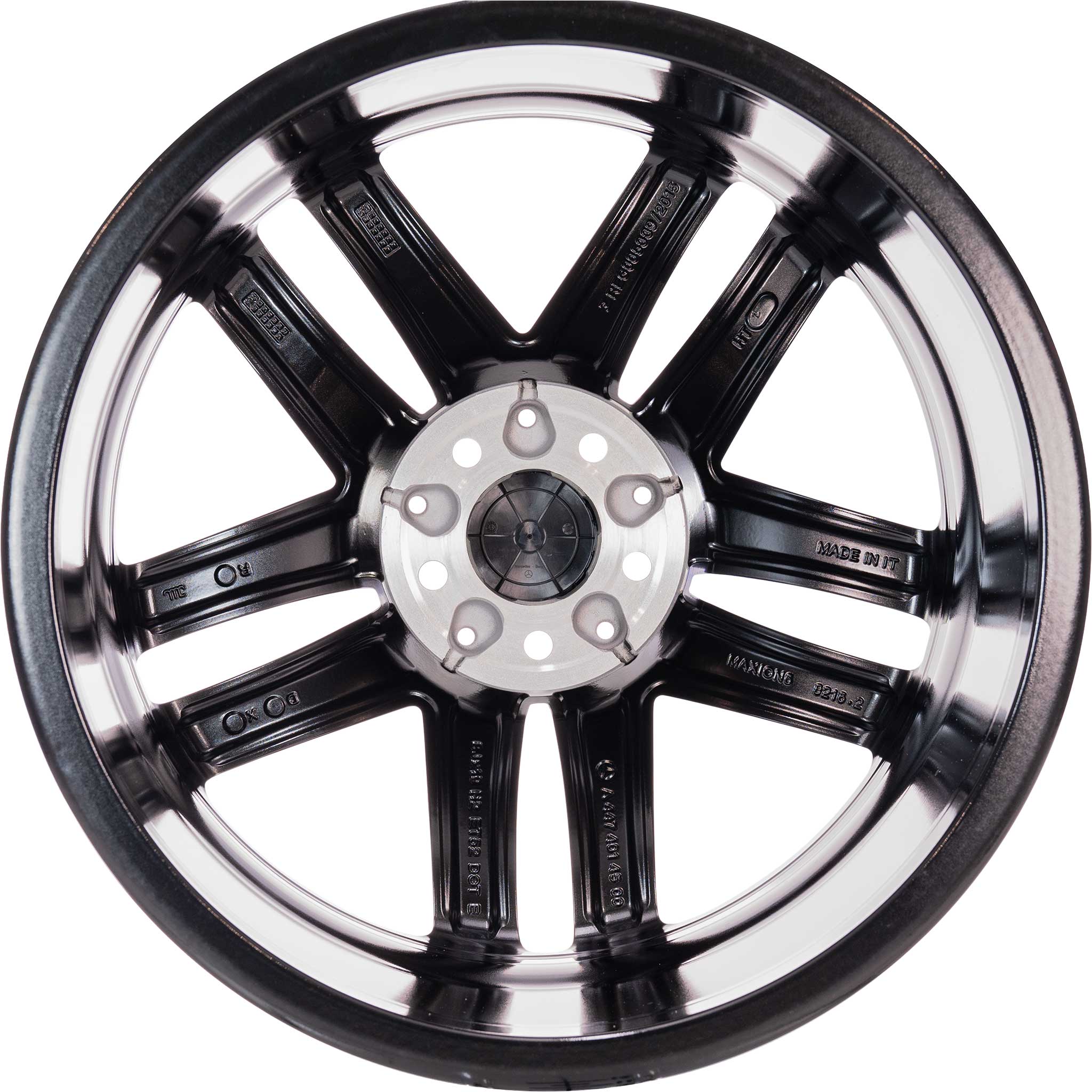 Mercedes 5 Double Spoke [447-19] Gloss Back with High Sheen Alloy Wheel Product Image #3