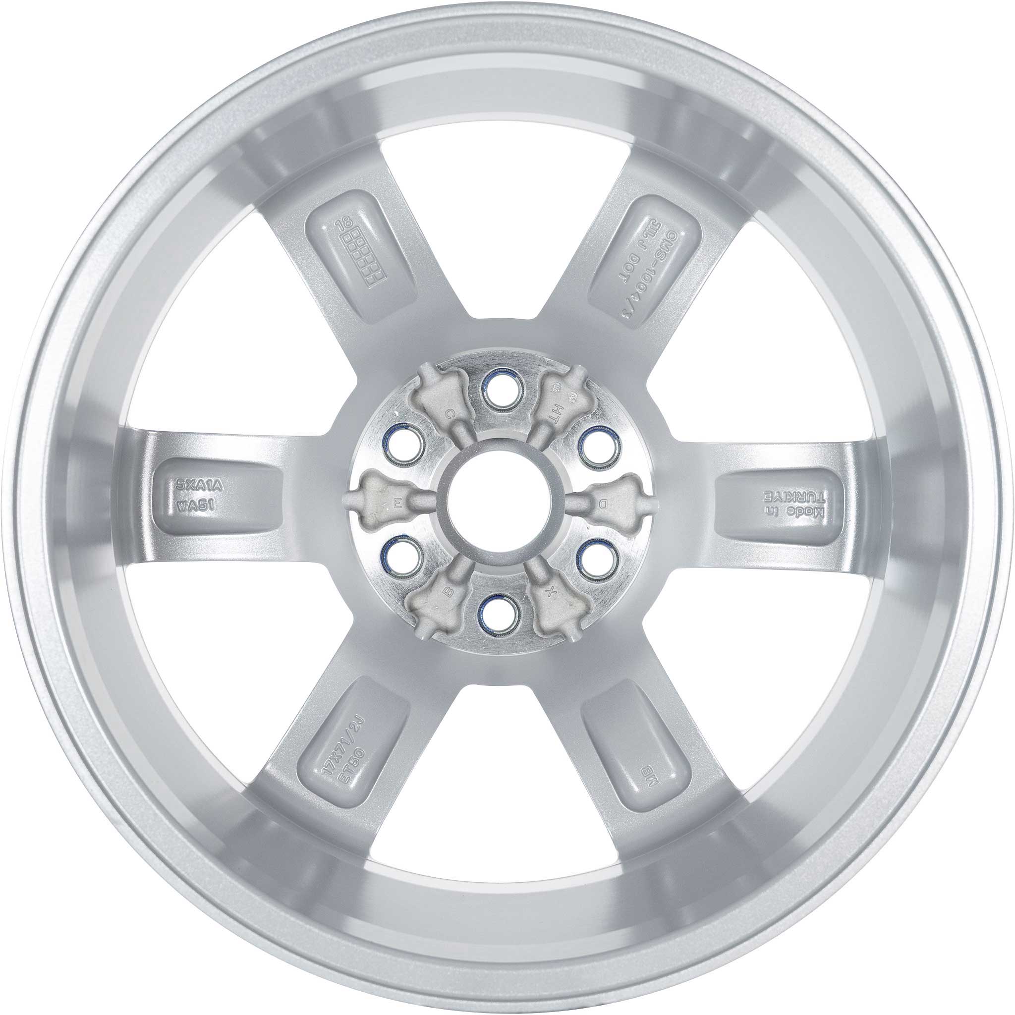 Mercedes 6 Spoke [470-17] Vanadium Silver Alloy Wheel Product Image #3
