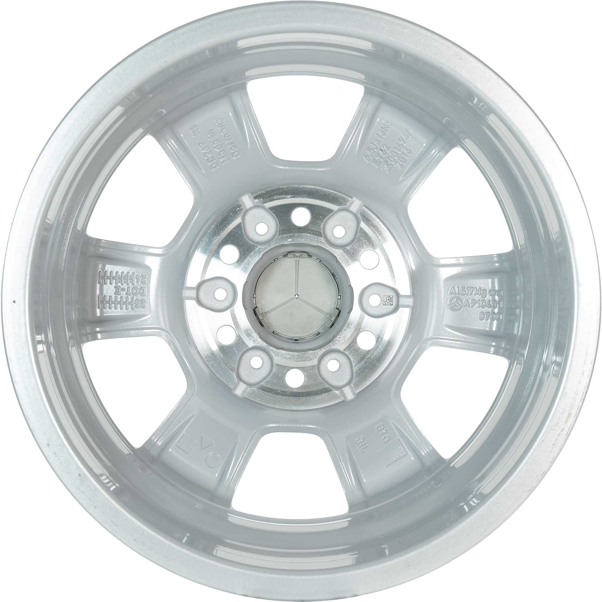 Mercedes 6 Spoke [910-16] Vanadium Silver Alloy Wheel Product Image #3