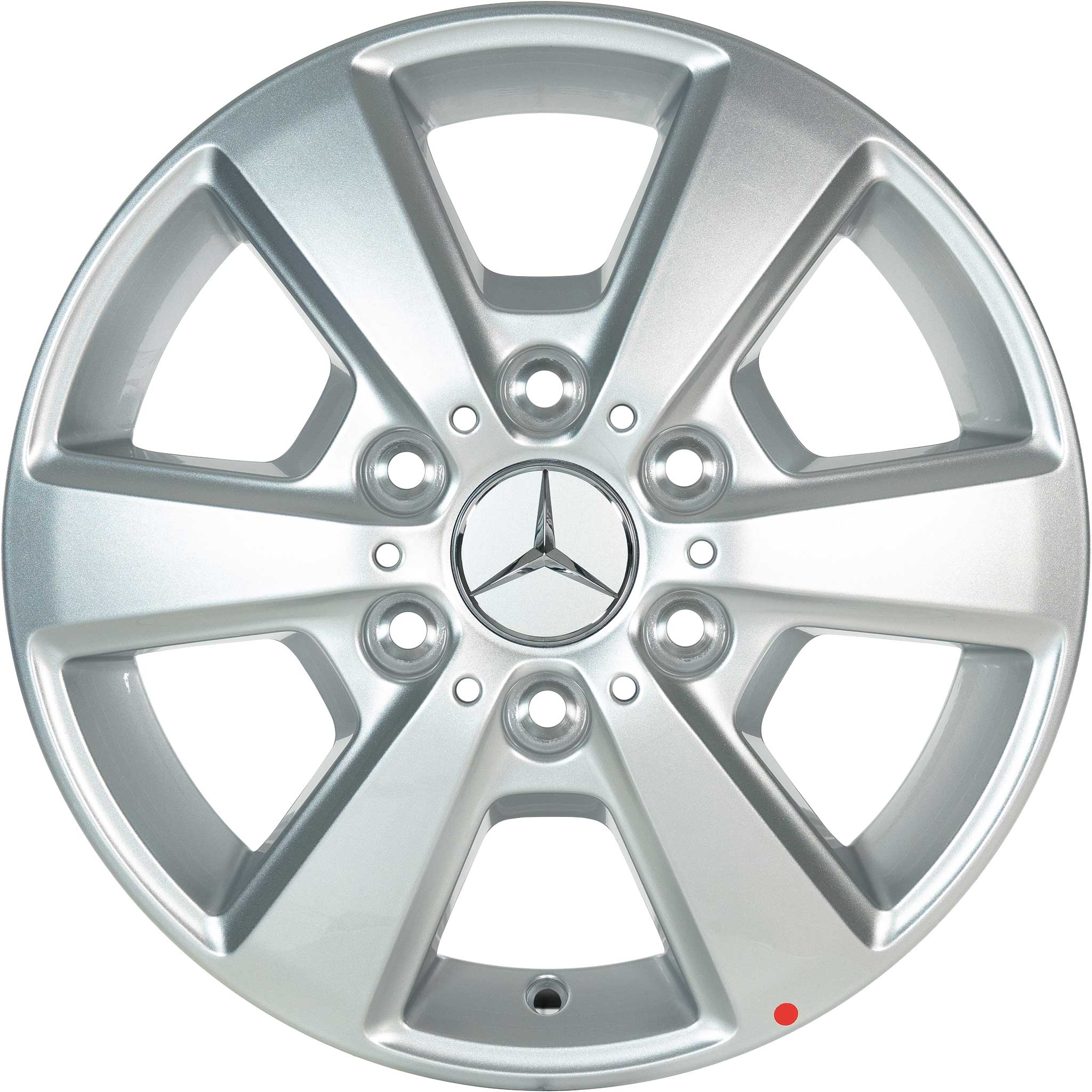 Mercedes 6 Spoke [910-16] Vanadium Silver Alloy Wheel Product Image #1