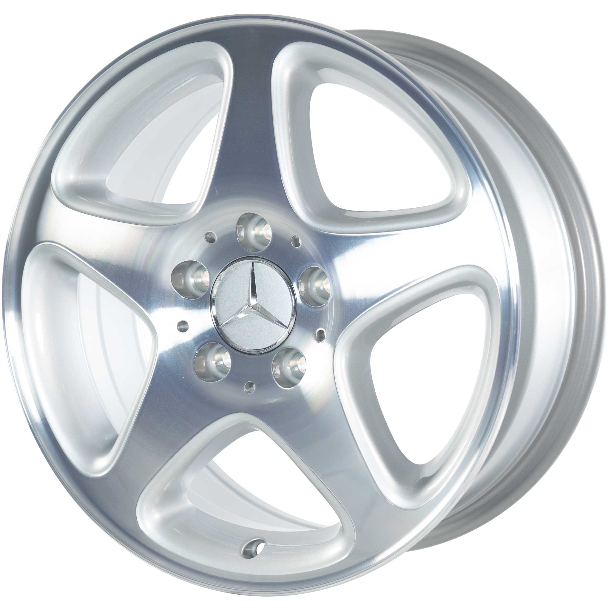Mercedes Algieba [203-16] Standard Silver with High Sheen Alloy Wheel Product Image #2