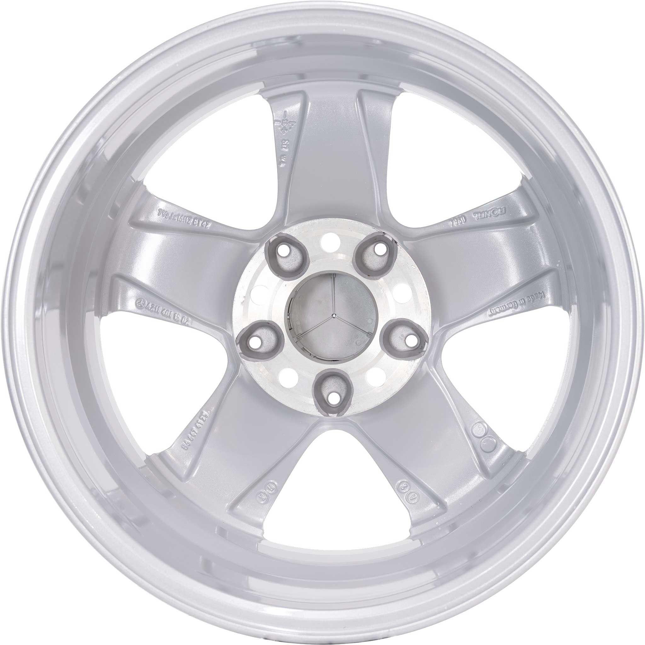 Mercedes Rucha [211-17] Standard Silver with High Sheen Alloy Wheel Product Image #3
