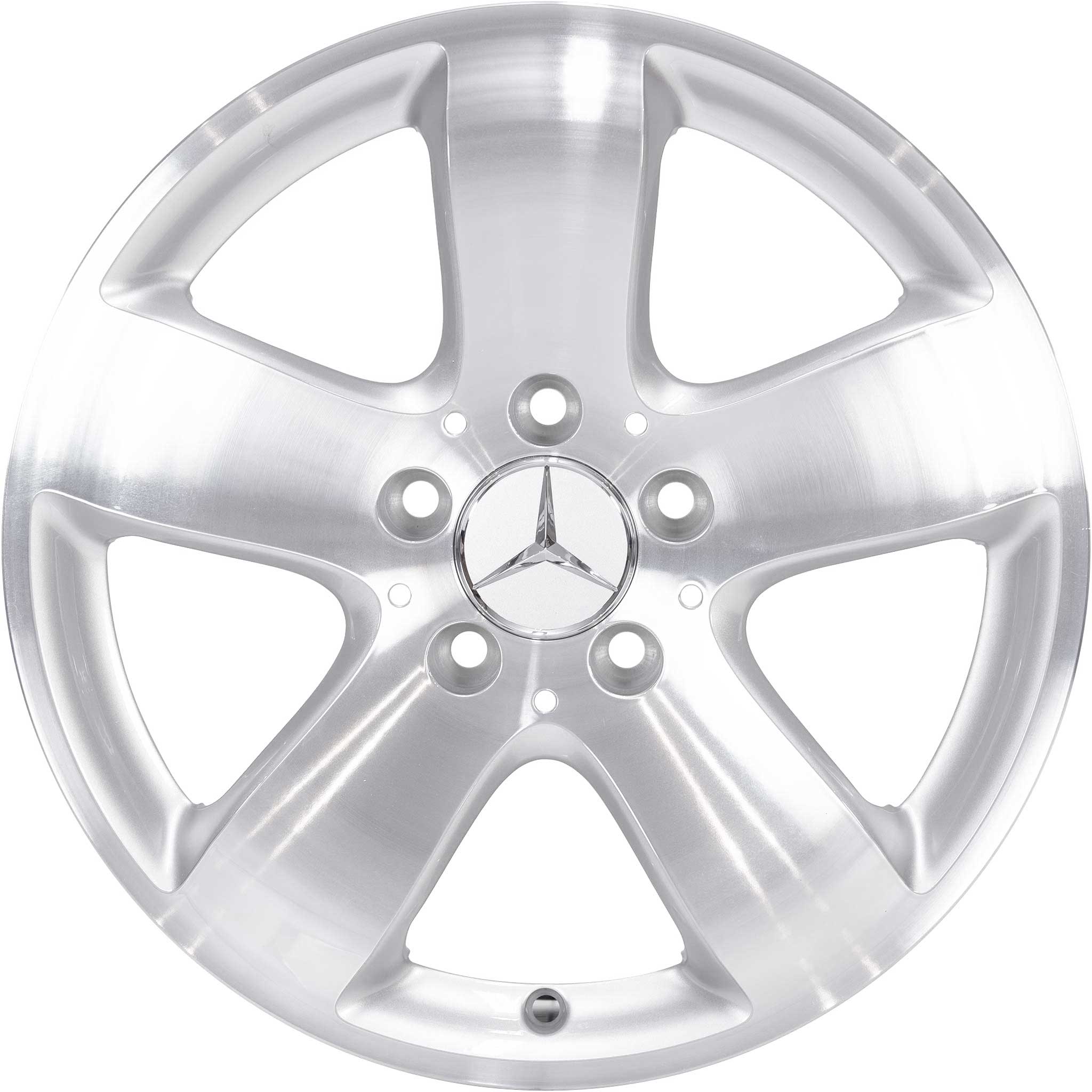 Mercedes Rucha [211-16] Standard Silver with High Sheen Alloy Wheel Product Image #1