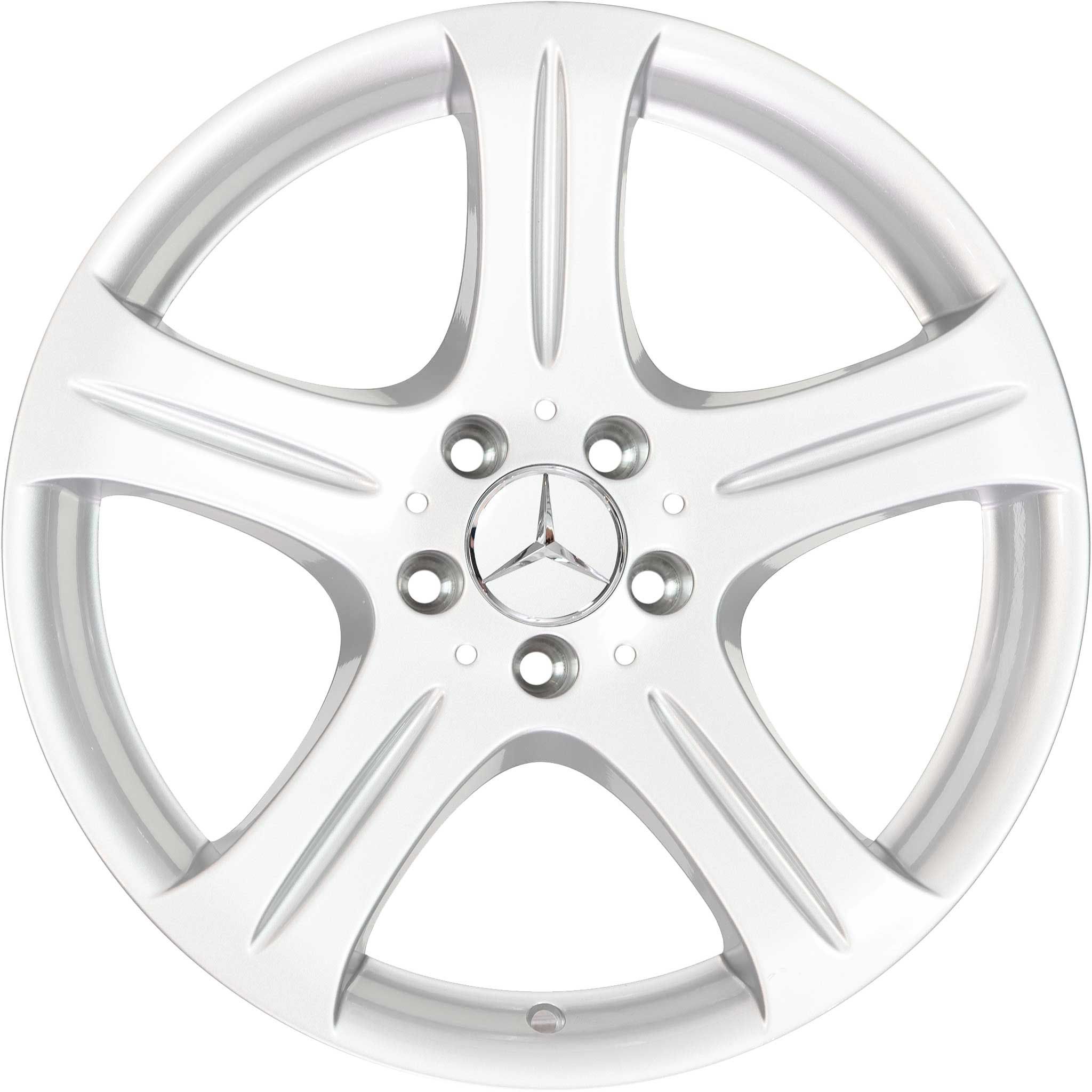 Mercedes 5 Spoke [219-18] Titanium Silver Alloy Wheel Product Image #1