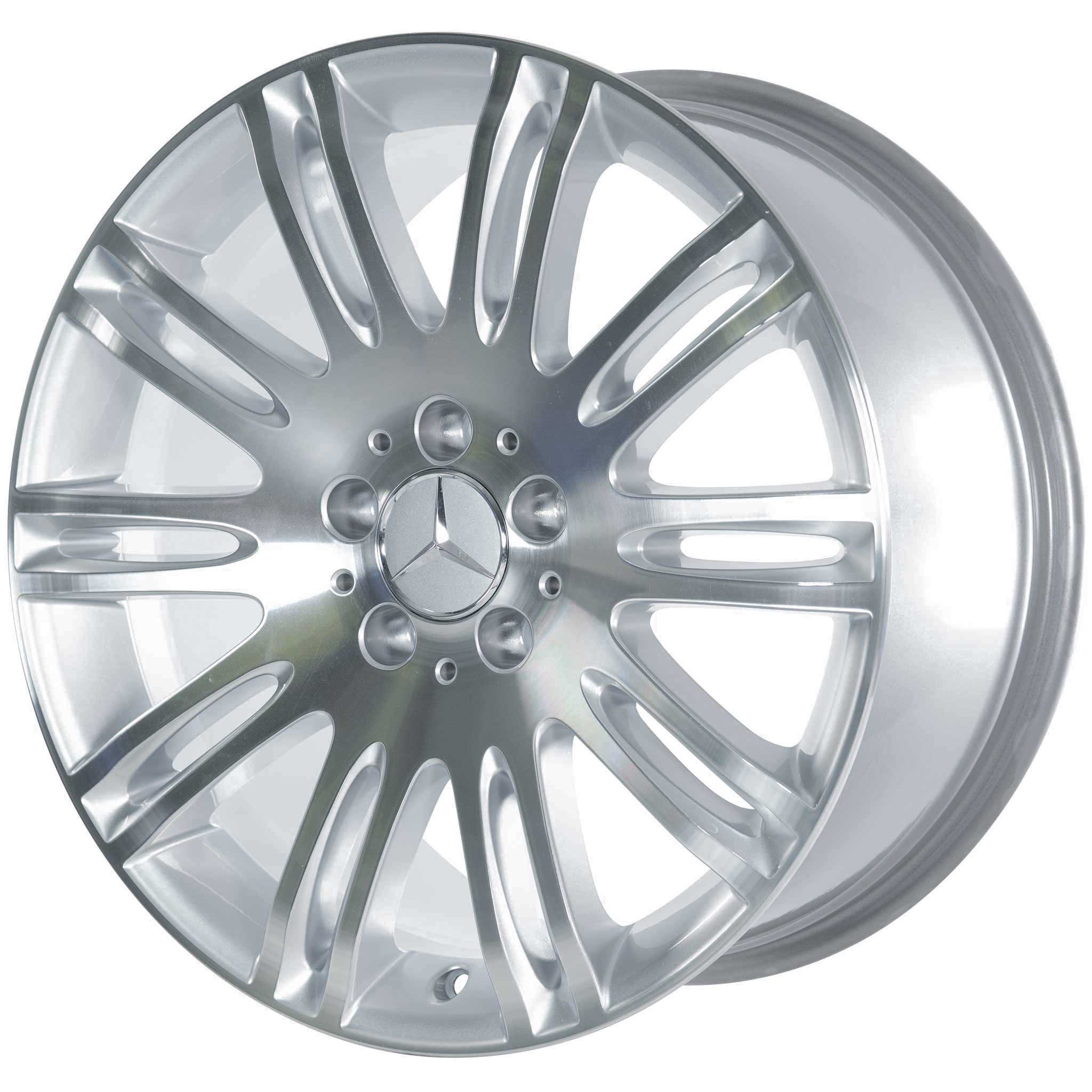 Mercedes 10 Twin Spoke [211-18] Titanium Silver with High Sheen Alloy Wheel Product Image #2