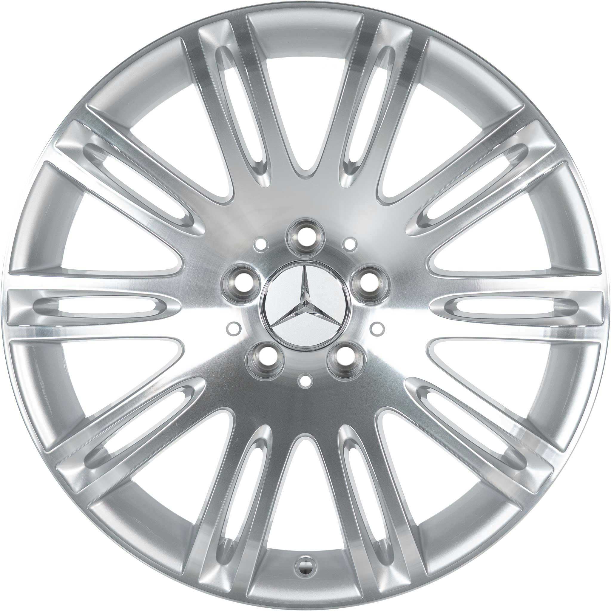 Mercedes 10 Twin Spoke [211-18] Titanium Silver with High Sheen Alloy Wheel Product Image #1