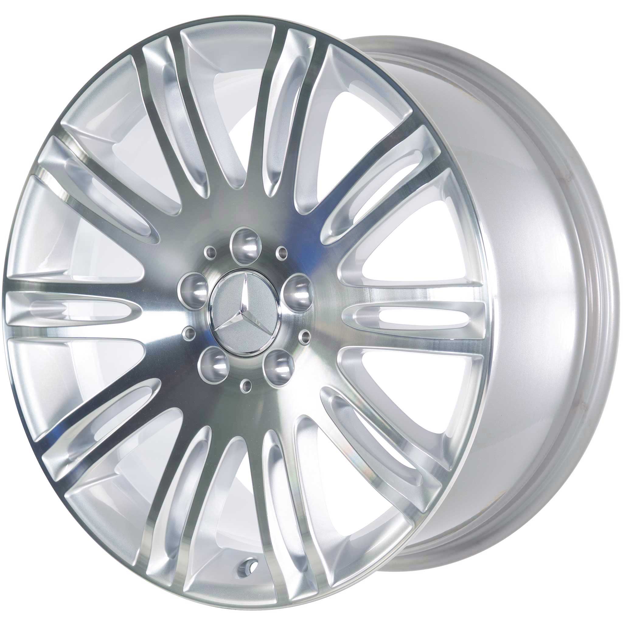 Mercedes 10 Twin Spoke [211-18] Titanium Silver with High Sheen Alloy Wheel Product Image #2