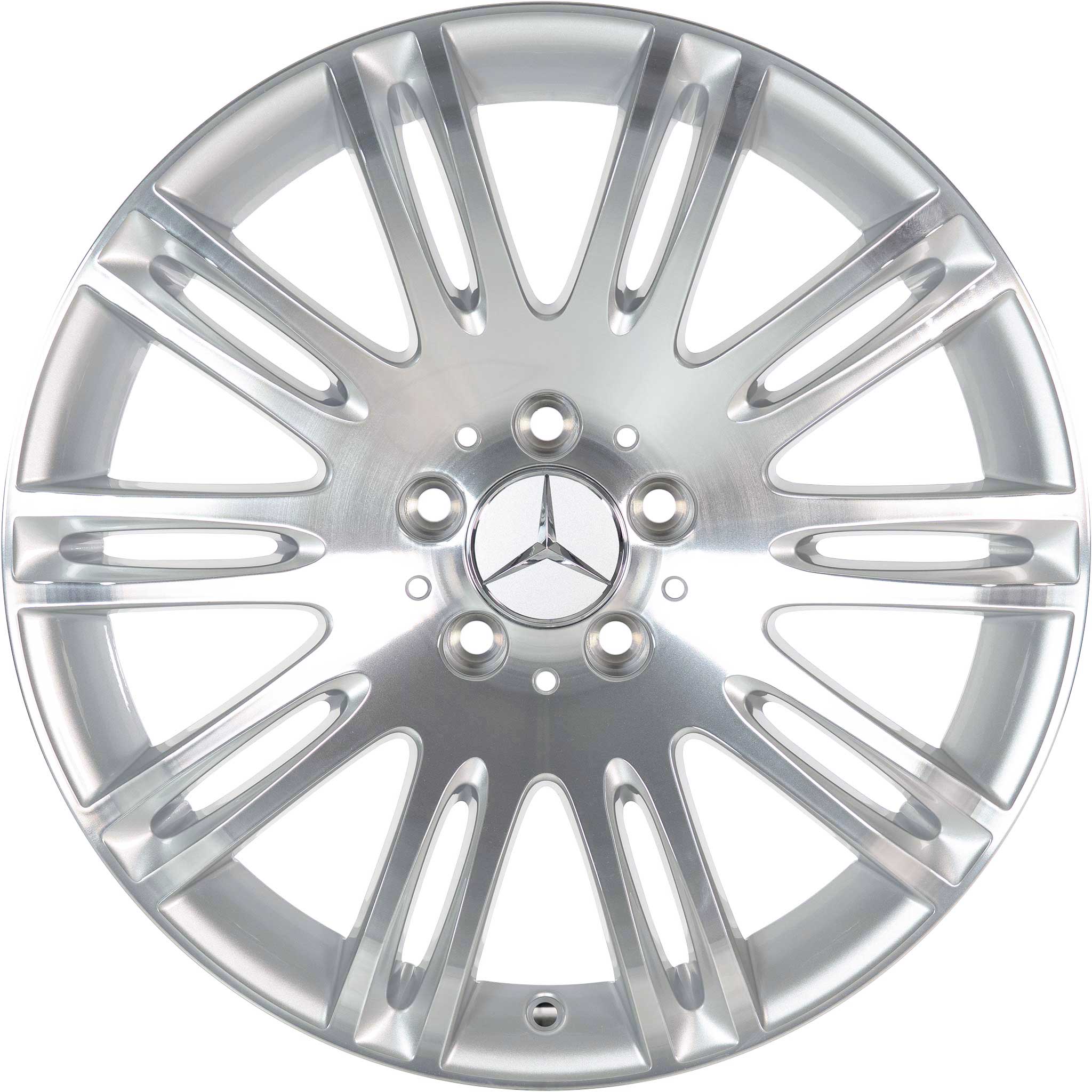Mercedes 10 Twin Spoke [211-18] Titanium Silver with High Sheen Alloy Wheel Product Image #1