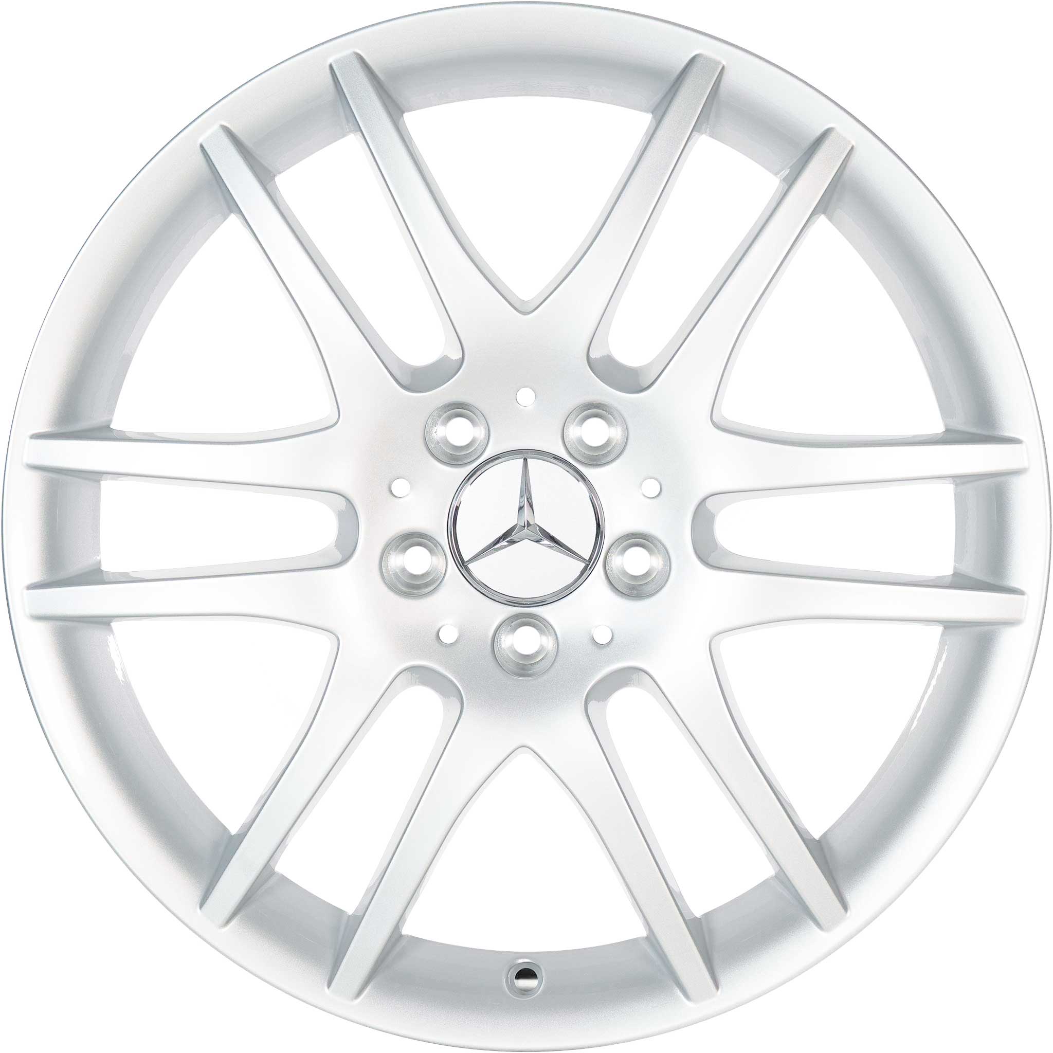 Mercedes 6 Twin Spoke [171-18] Titanium Silver Alloy Wheel Product Image #1