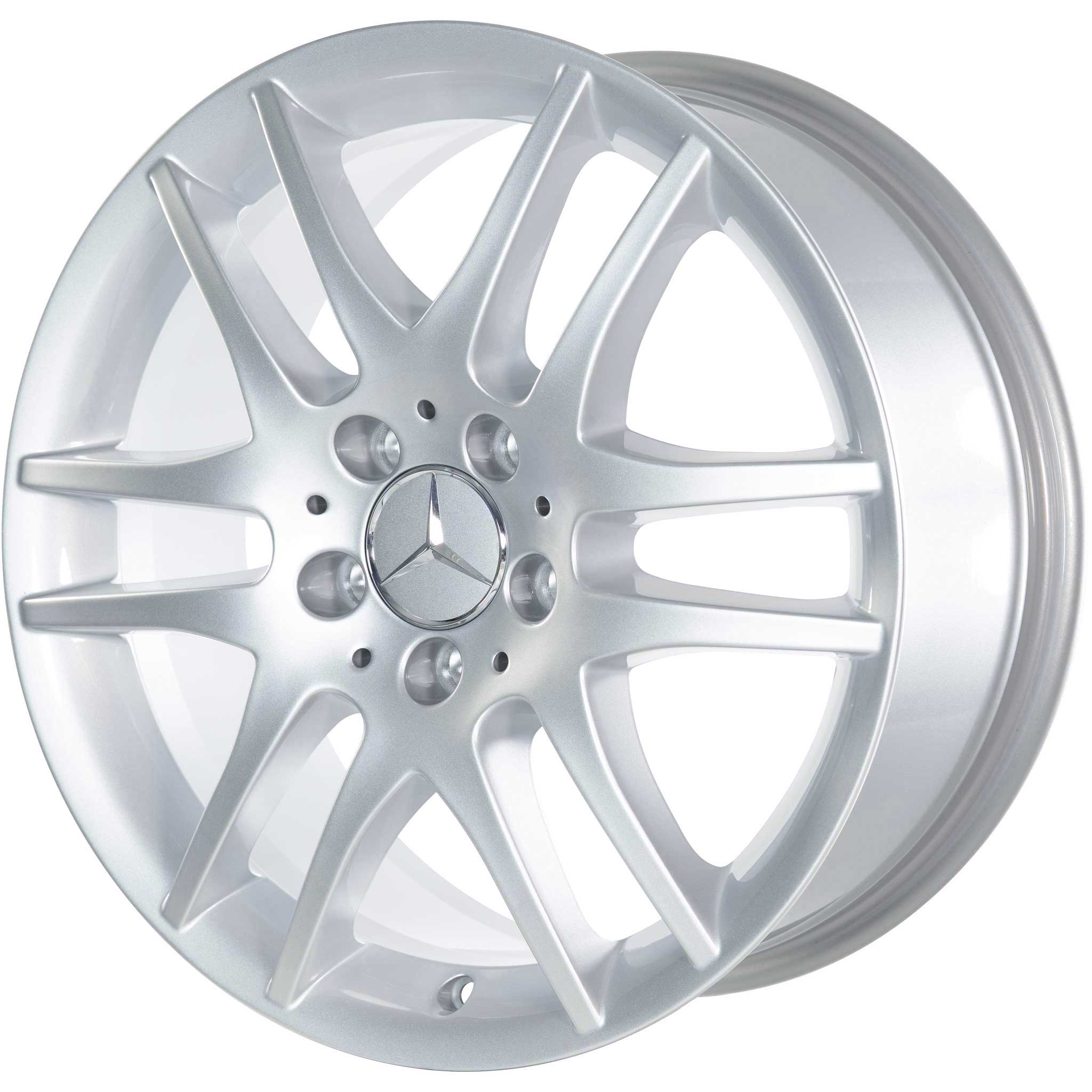 Mercedes 6 Twin Spoke [171-17] Titanium Silver Alloy Wheel Product Image #2