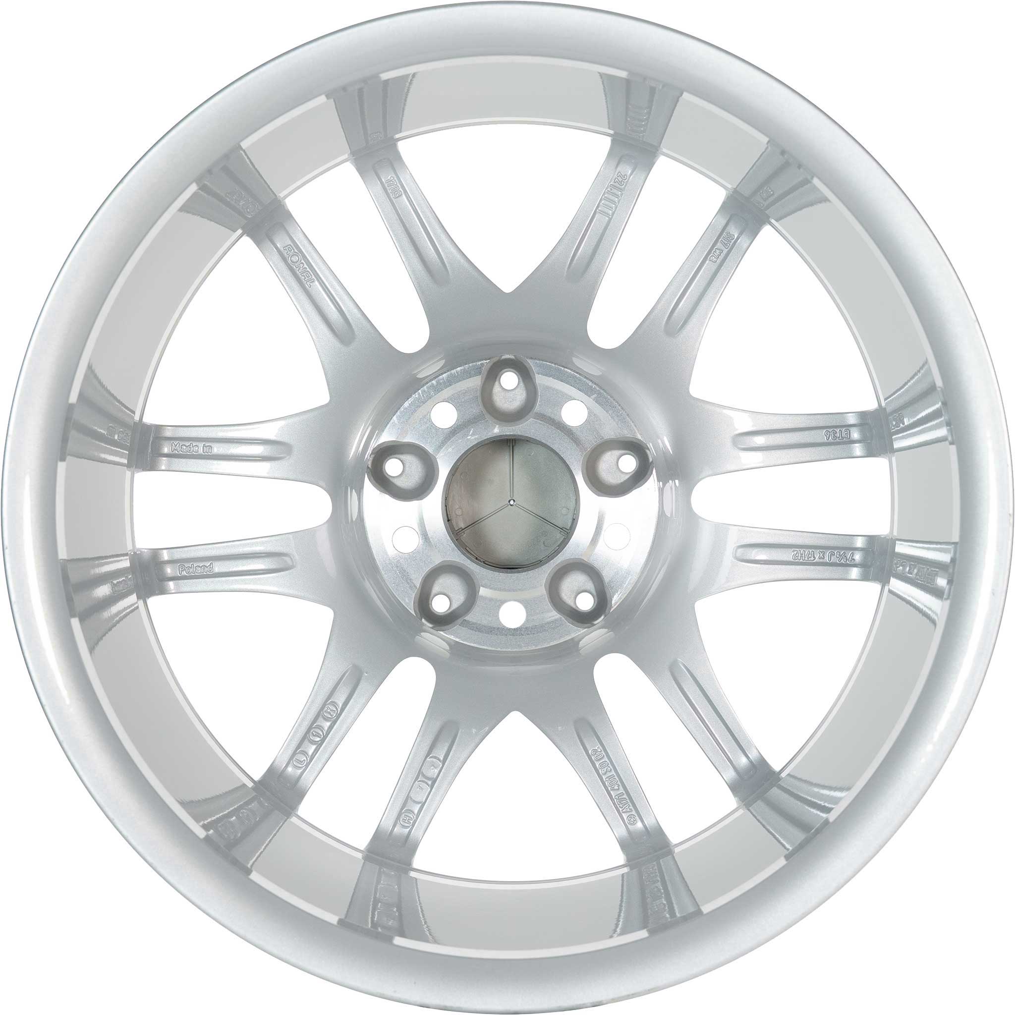 Mercedes 6 Twin Spoke [171-17] Titanium Silver Alloy Wheel Product Image #3