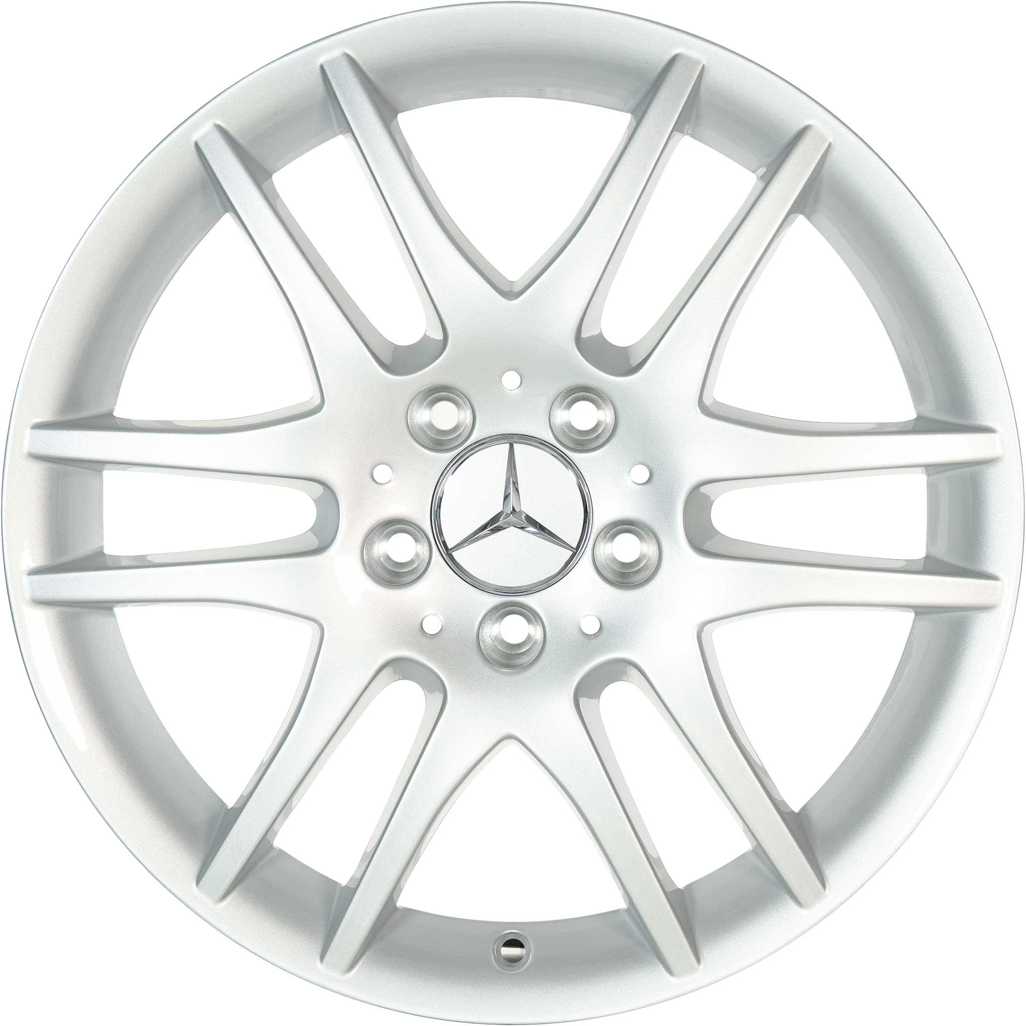 Mercedes 6 Twin Spoke [171-17] Titanium Silver Alloy Wheel Product Image #1