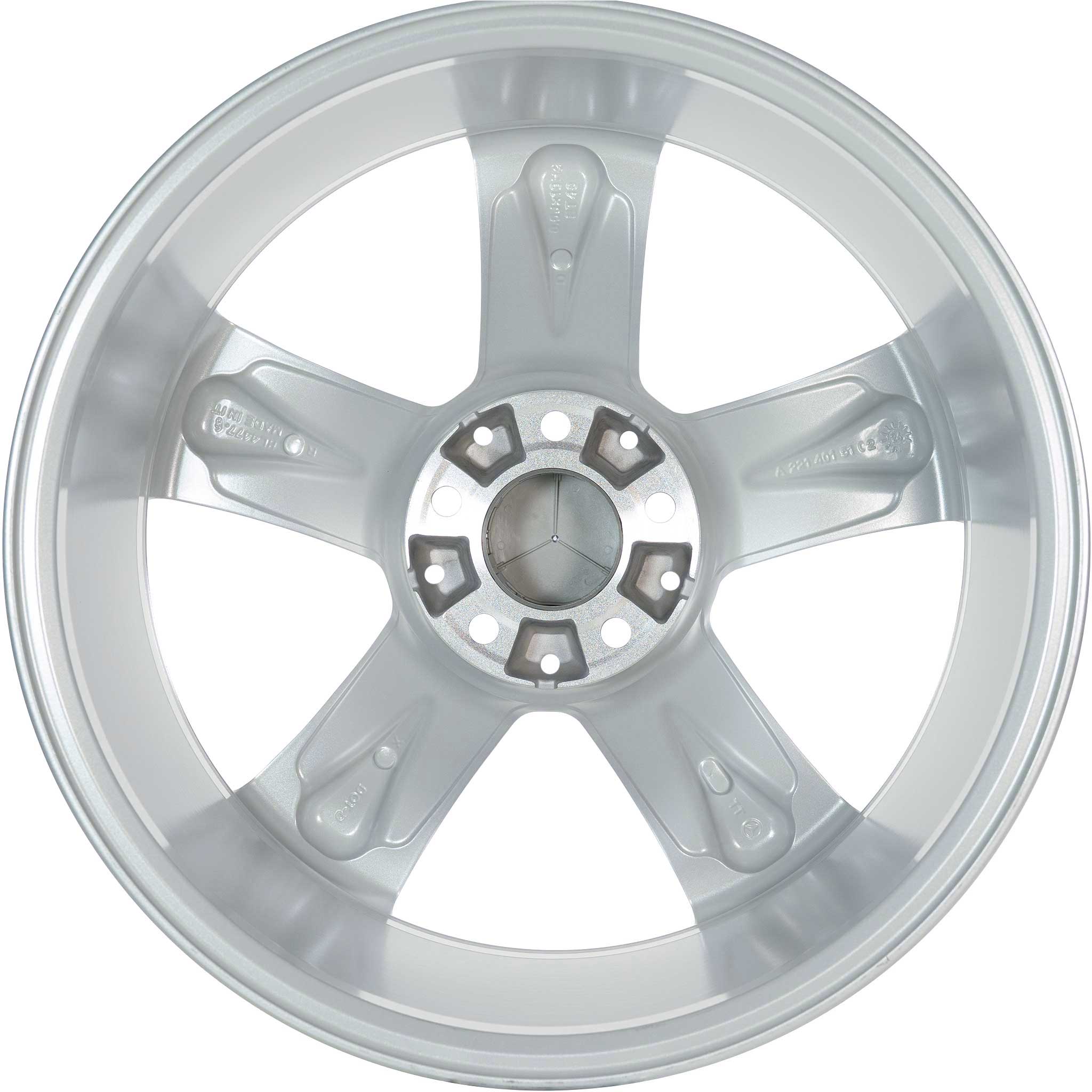 Mercedes 5 Spoke [221-18] Titanium Silver Alloy Wheel Product Image #3