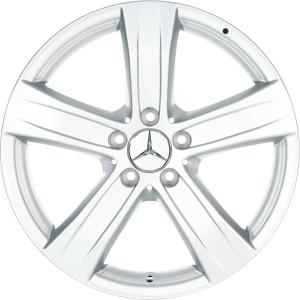 18" Mercedes 5 Spoke [221-18] Titanium Silver alloy wheel