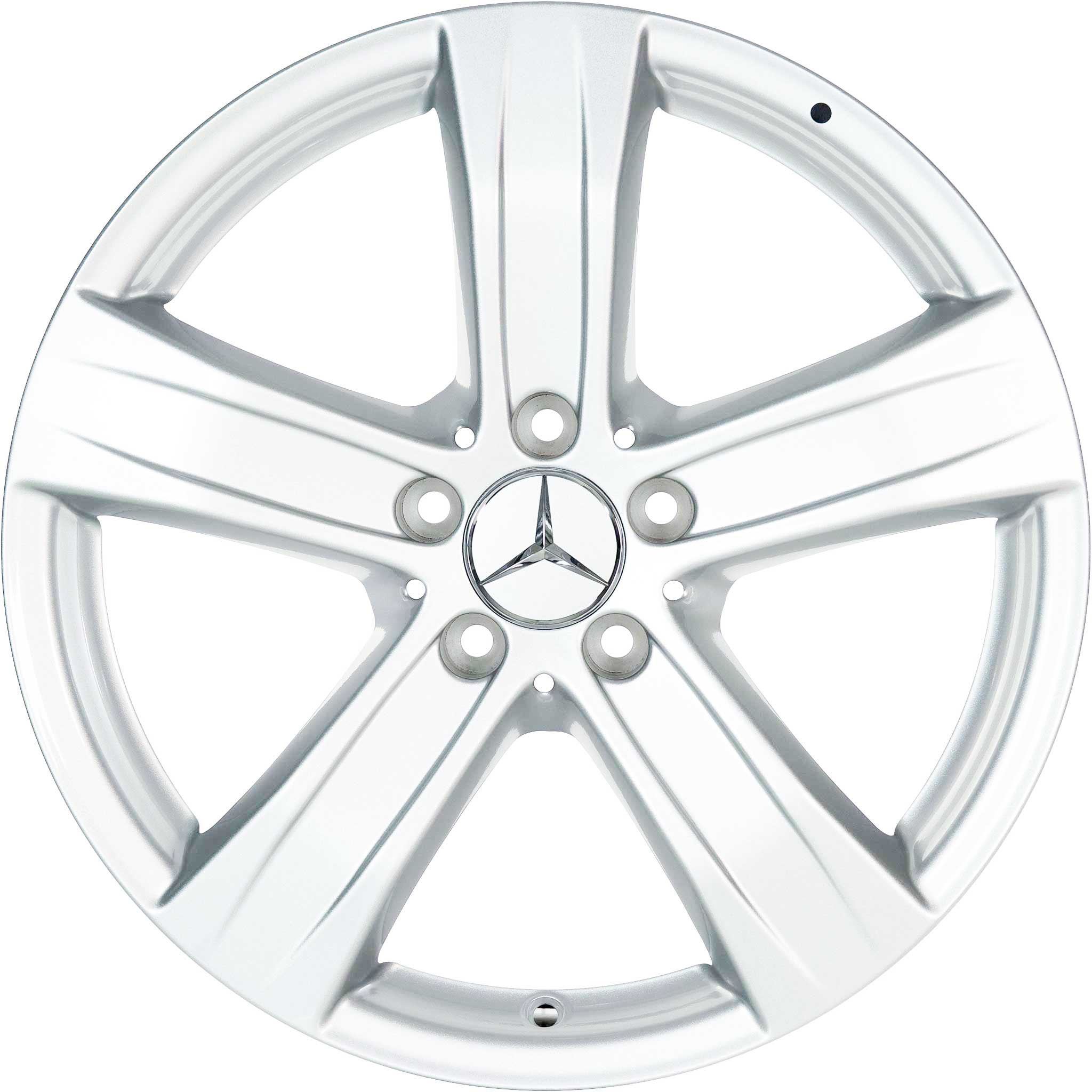 Mercedes 5 Spoke [221-18] Titanium Silver Alloy Wheel Product Image #1