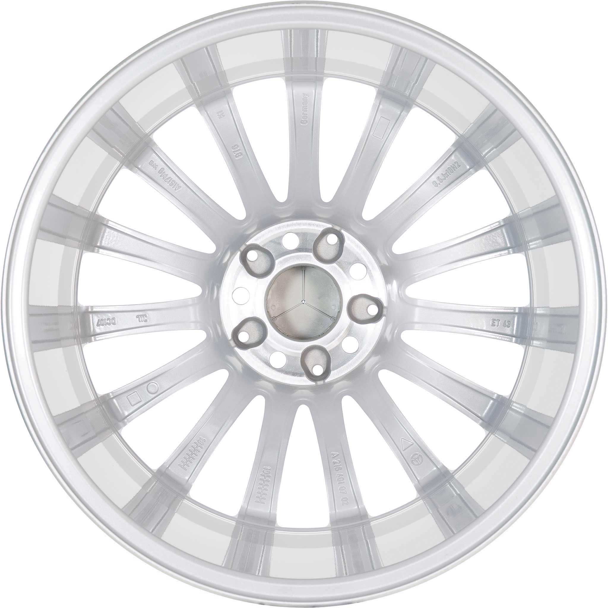Mercedes 15 Spoke [218-18] Titanium Silver Alloy Wheel Product Image #3