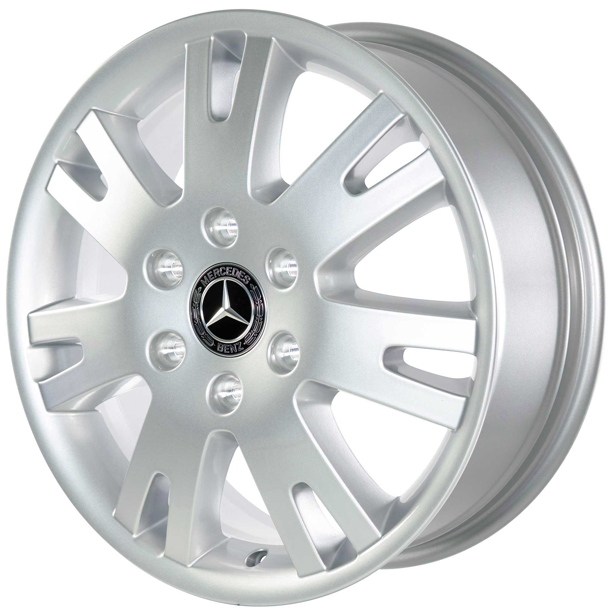 Mercedes 7 Twin Spoke [906-17] Titanium Silver Alloy Wheel Product Image #2
