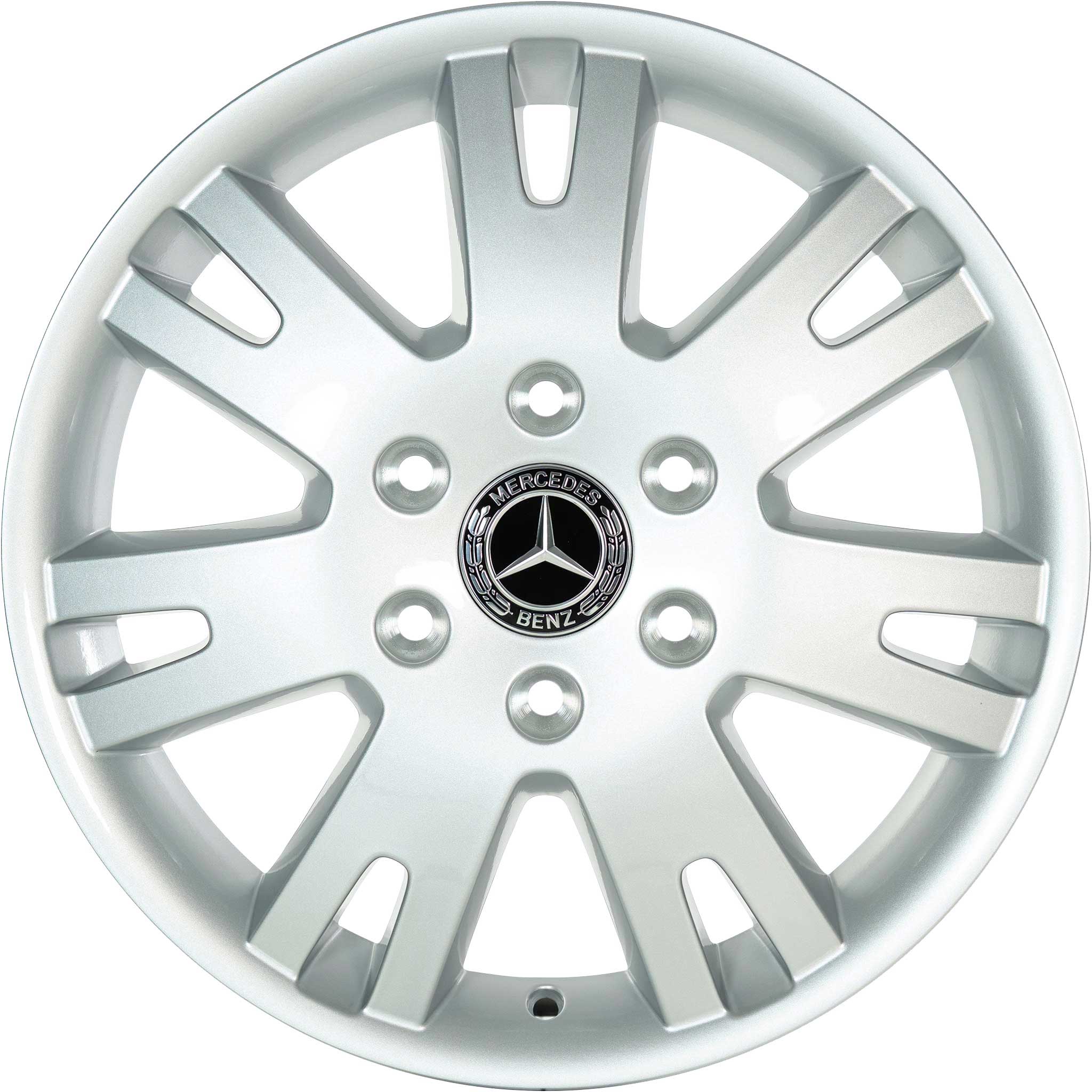 Mercedes 7 Twin Spoke [906-17] Titanium Silver Alloy Wheel Product Image #1