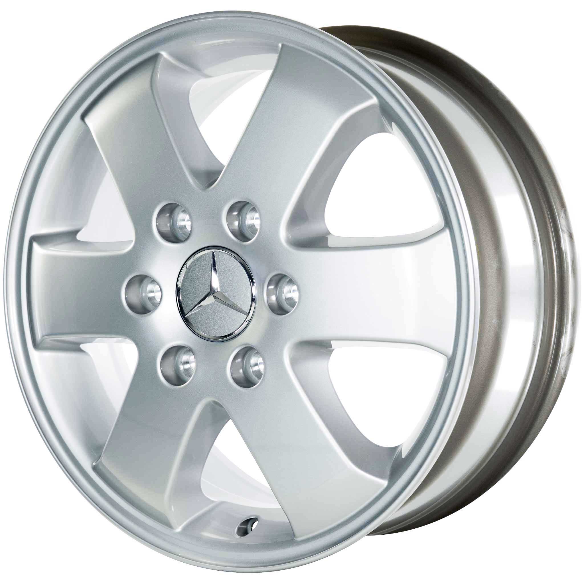 Mercedes 6 Spoke [906-16] White Aluminium Alloy Wheel Product Image #2