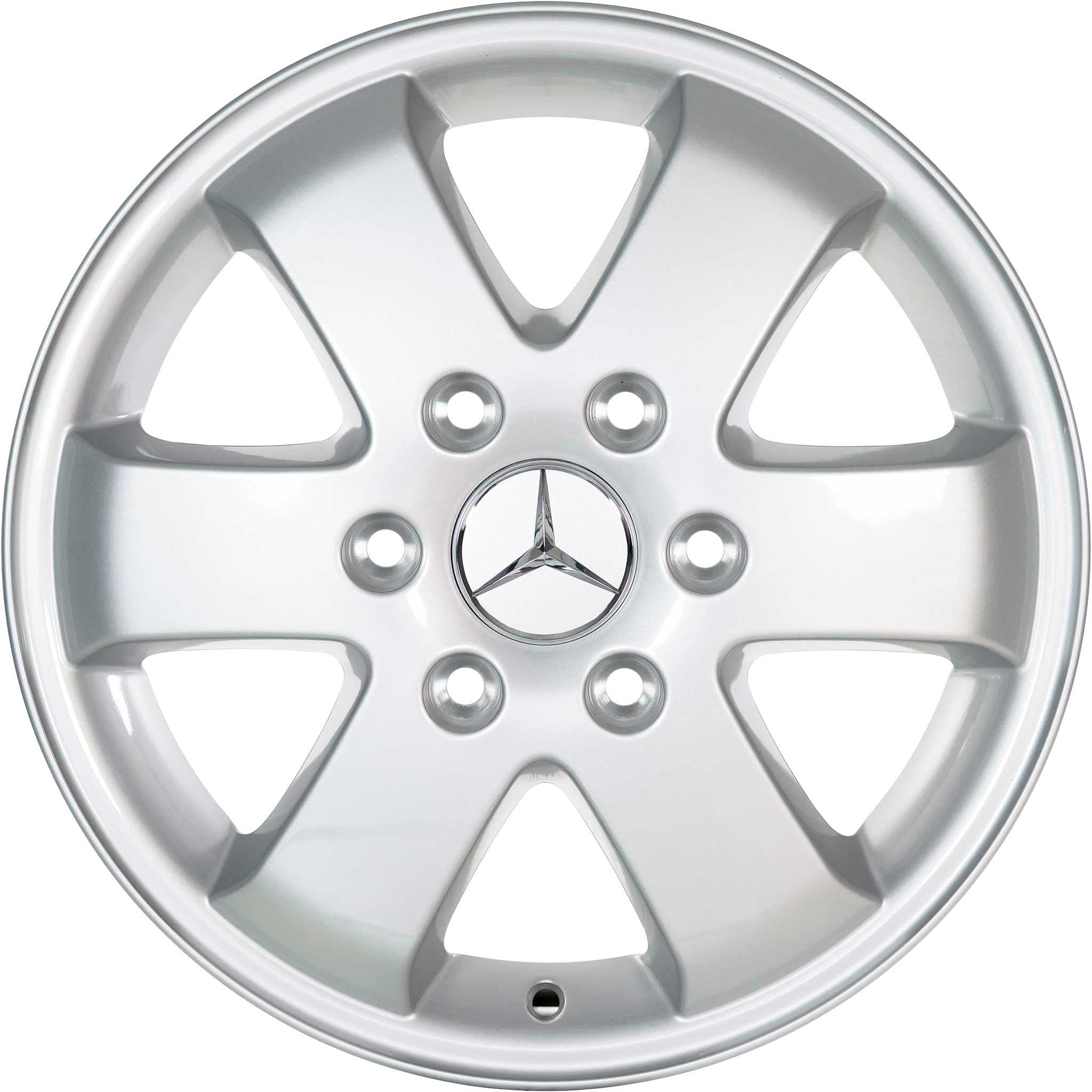 Mercedes 6 Spoke [906-16] White Aluminium Alloy Wheel Product Image #1