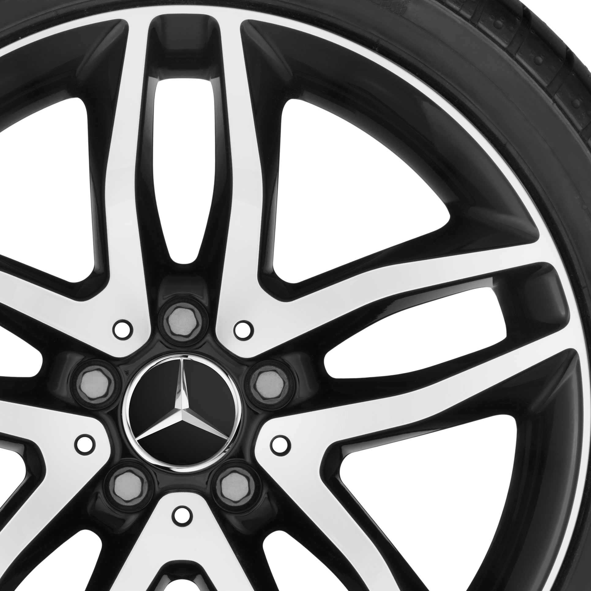 Mercedes 5 Twin Spoke [156-18] Gloss Black with High Sheen Alloy Wheel Product Image #2