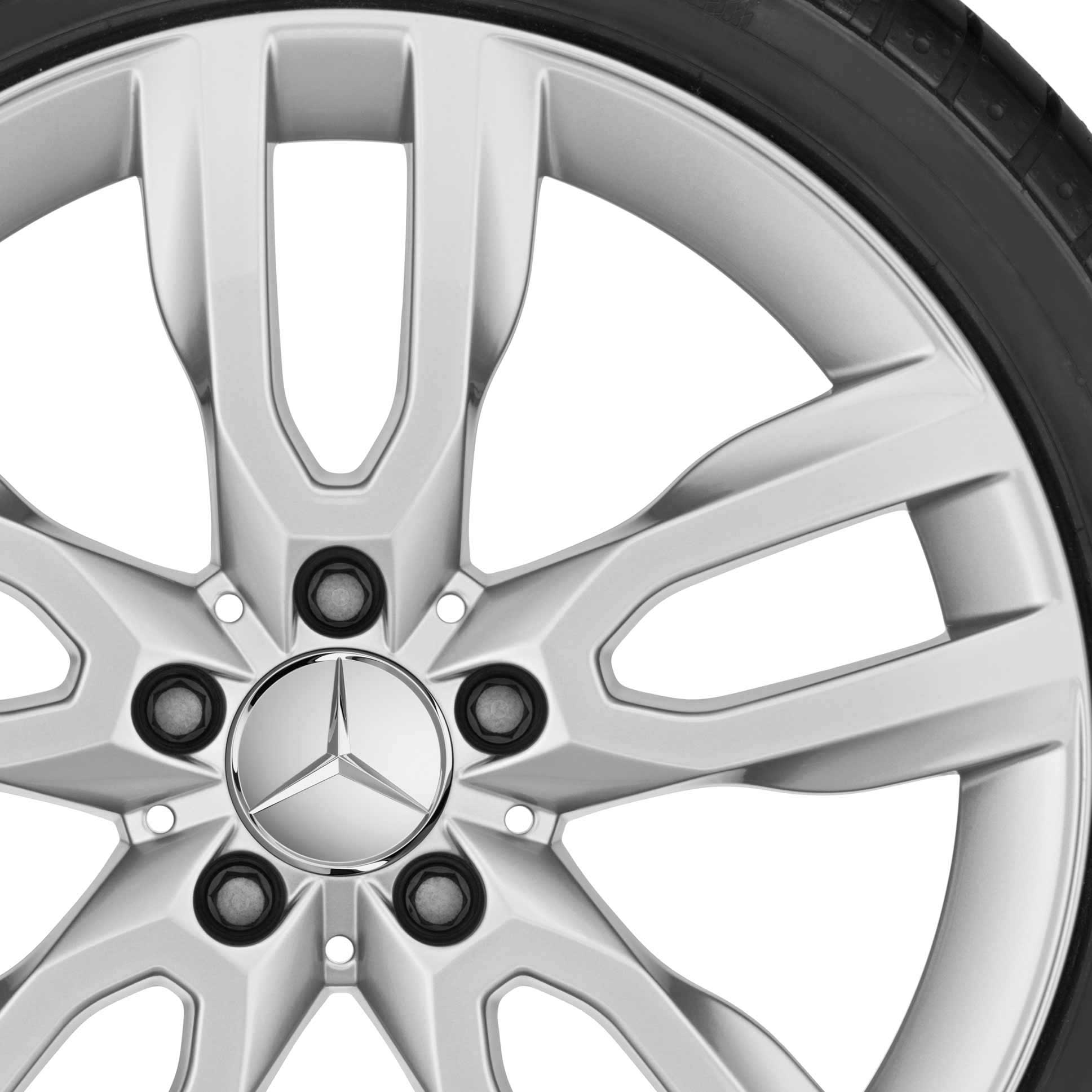 Mercedes 5 Twin Spoke [156-18] Vanadium Silver Alloy Wheel Product Image #2