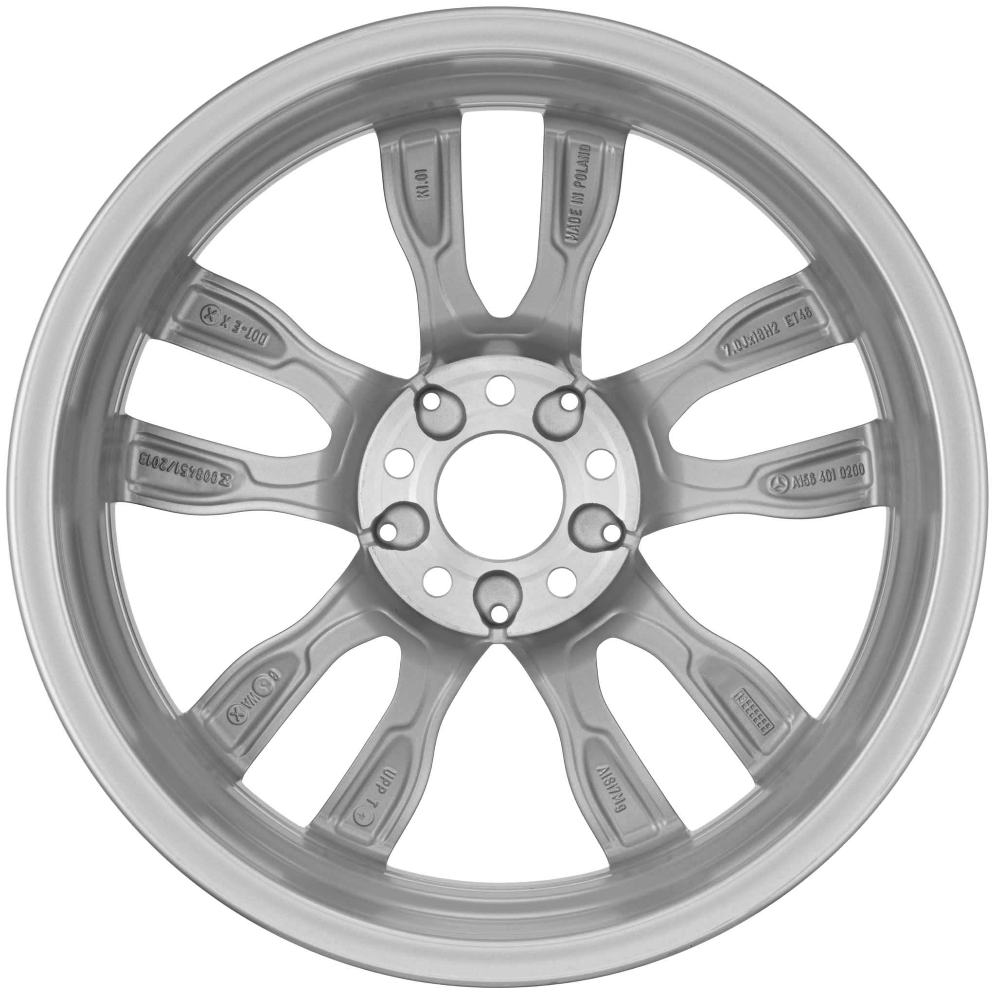 Mercedes 5 Twin Spoke [156-18] Vanadium Silver Alloy Wheel Product Image #3