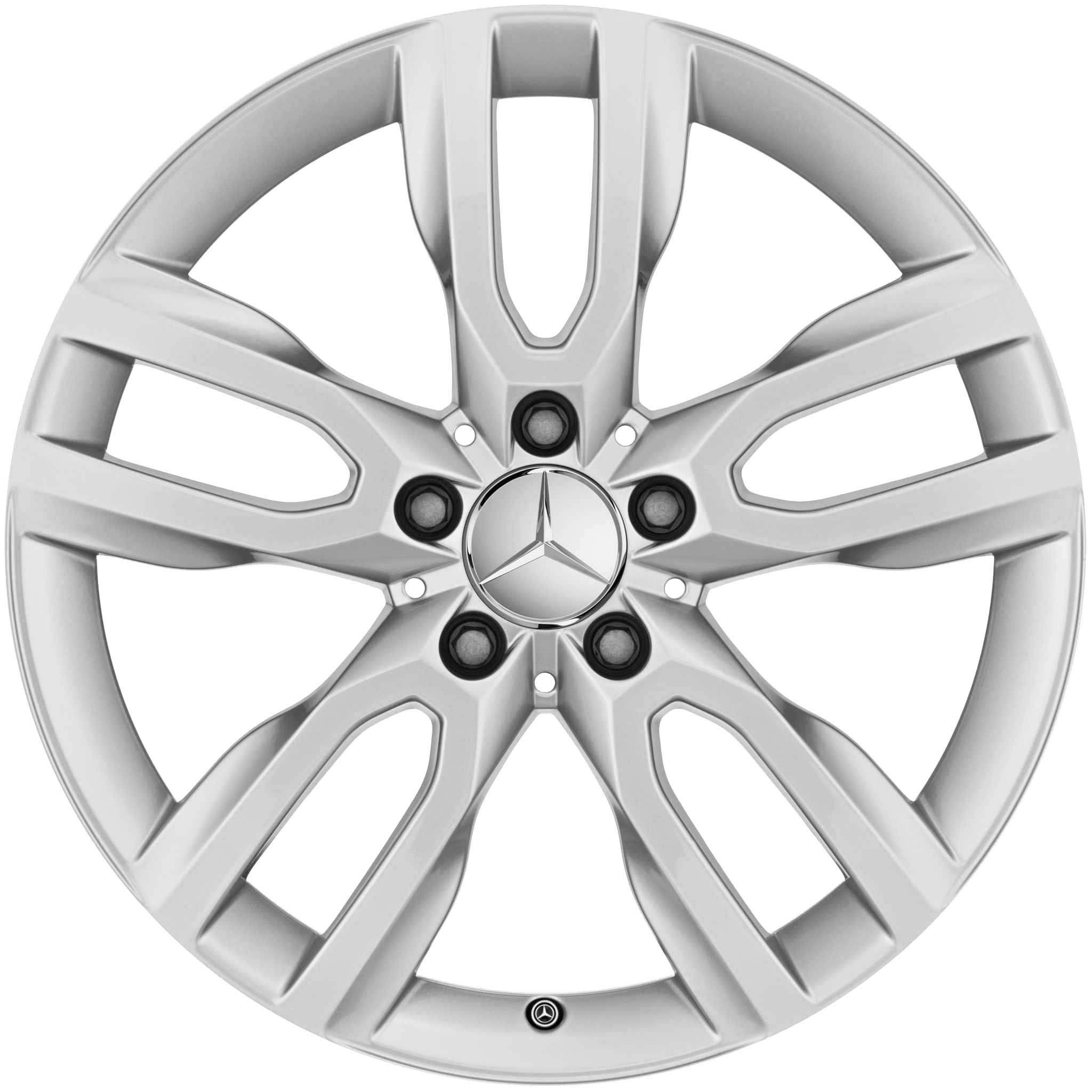 Mercedes 5 Twin Spoke [156-18] Vanadium Silver Alloy Wheel Product Image #1