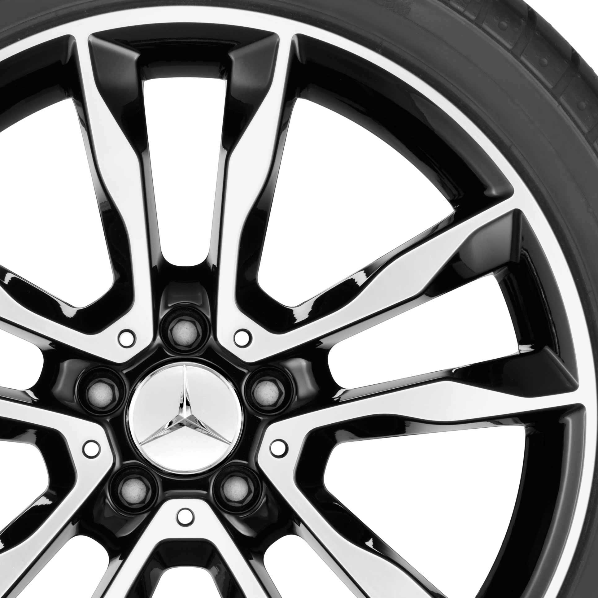 Mercedes 5 Twin Spoke [156-19] Gloss Black with High Sheen Alloy Wheel Product Image #2