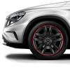 Mercedes 5 Twin Spoke [156-19] Matt Black with Red Rim Edge Wheel Img 3