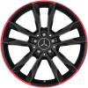 Mercedes 5 Twin Spoke [156-19] Matt Black with Red Rim Edge Wheel Img 1