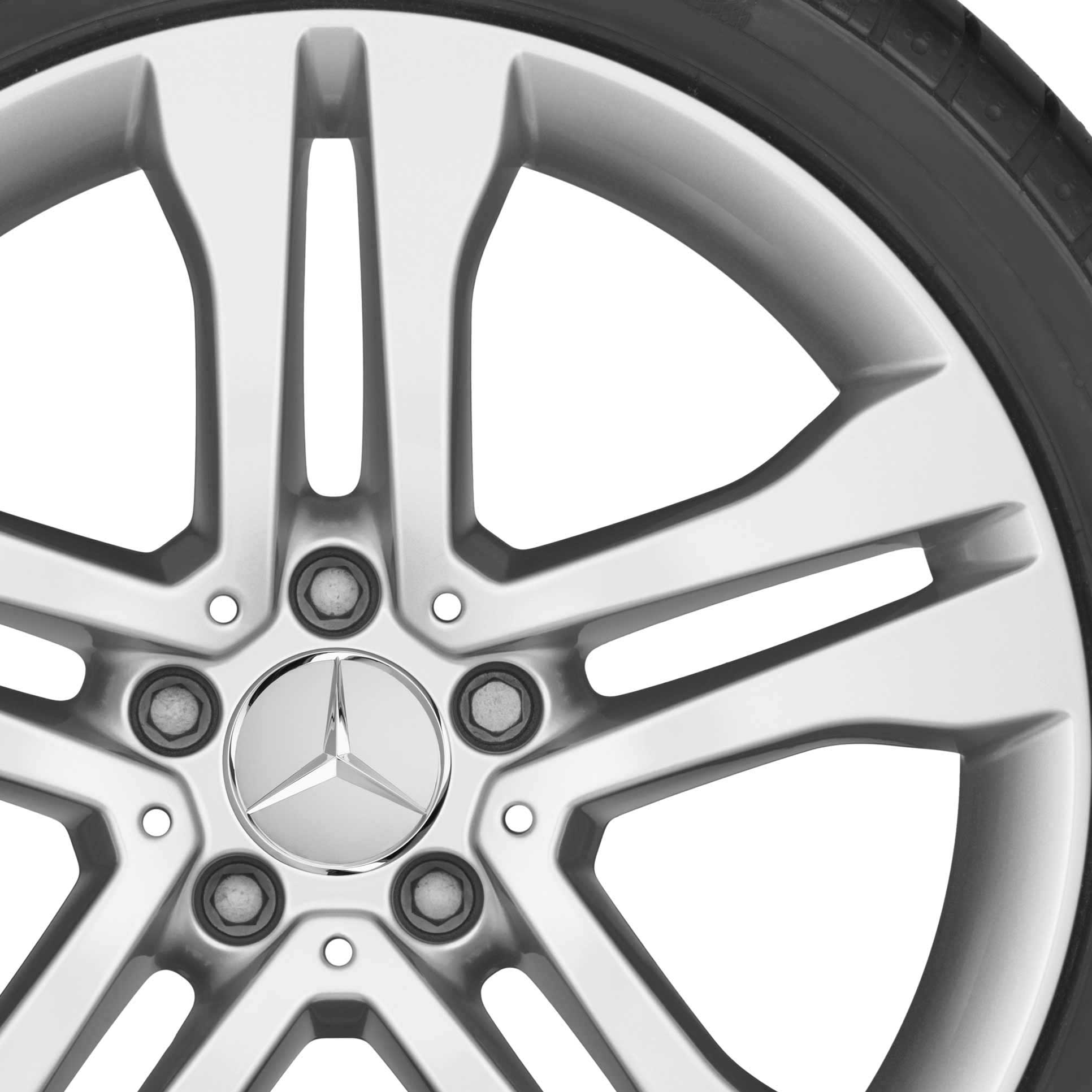 Mercedes 5 Twin Spoke [156-18] Vanadium Silver Alloy Wheel Product Image #2