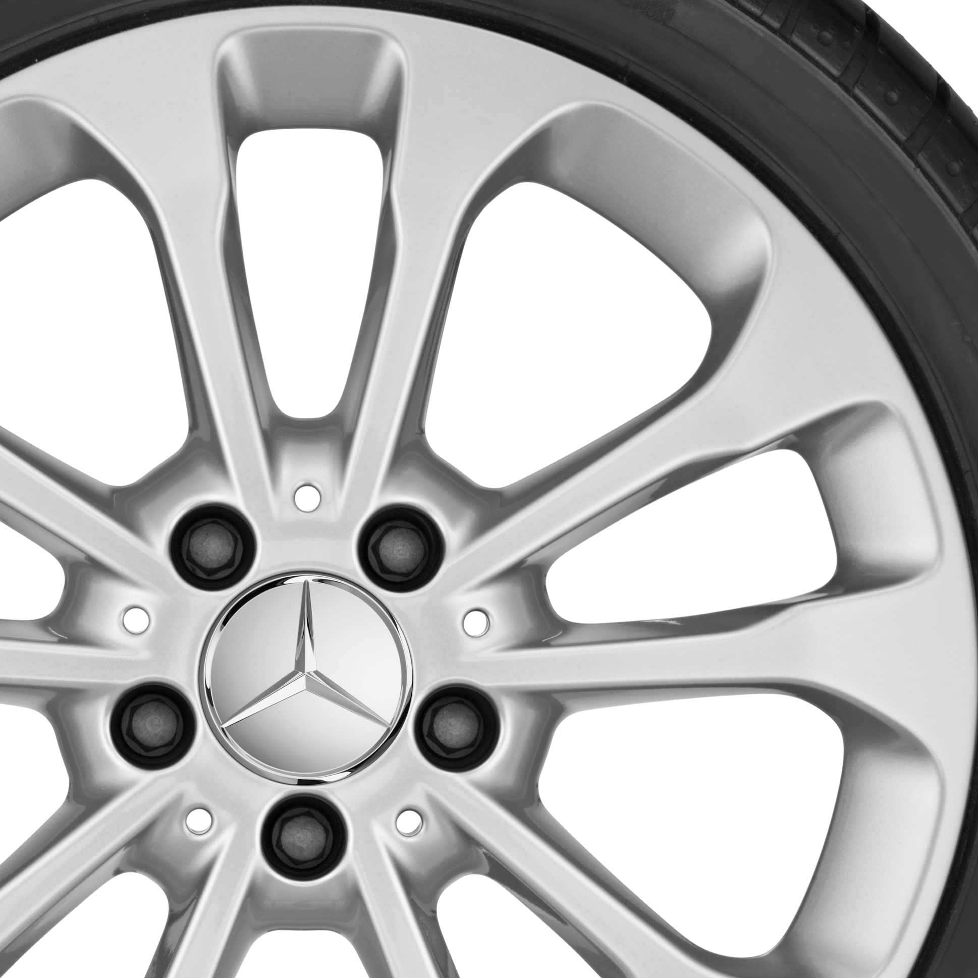 Mercedes 5 Twin Spoke [156-17] Vanadium Silver Alloy Wheel Product Image #2