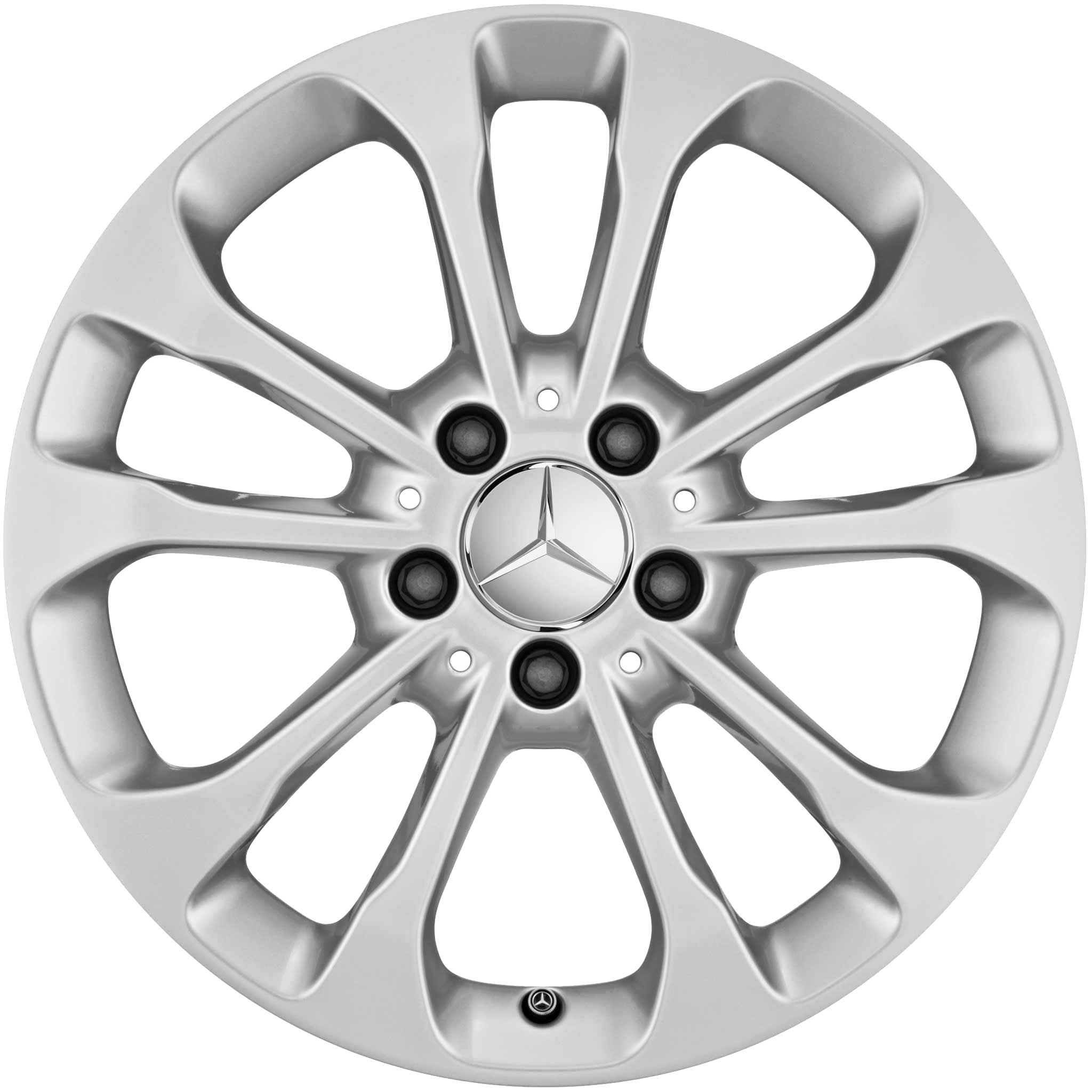 Mercedes 5 Twin Spoke [156-17] Vanadium Silver Alloy Wheel Product Image #1
