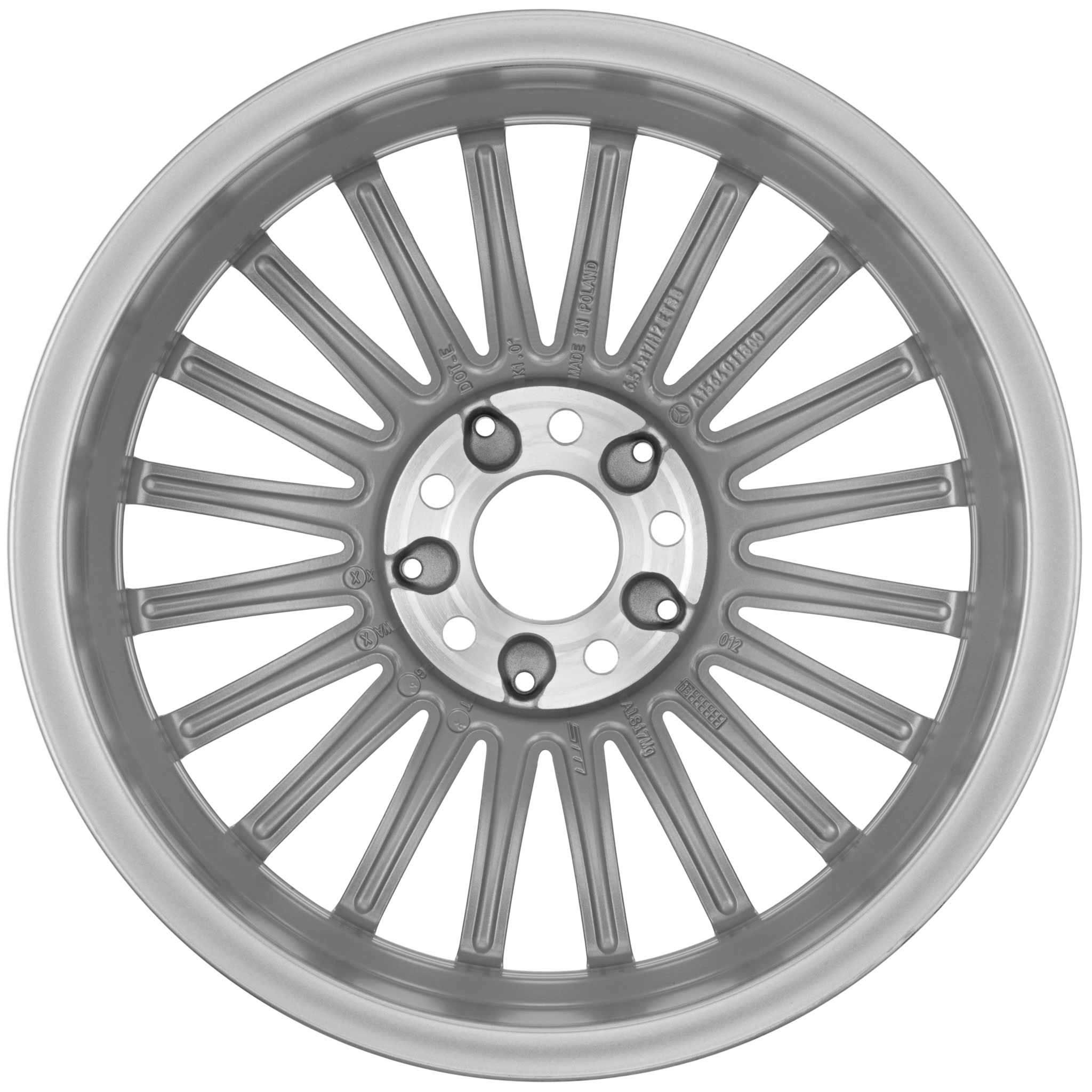 Mercedes Multispoke [156-17] Vanadium Silver Alloy Wheel Product Image #3