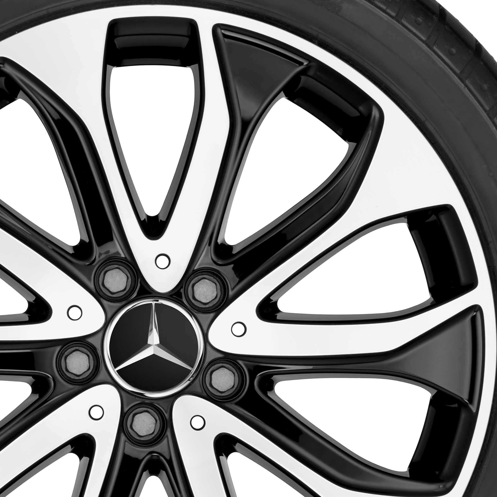 Mercedes 5 Twin Spoke [156-18] Gloss Black with High Sheen Alloy Wheel Product Image #2
