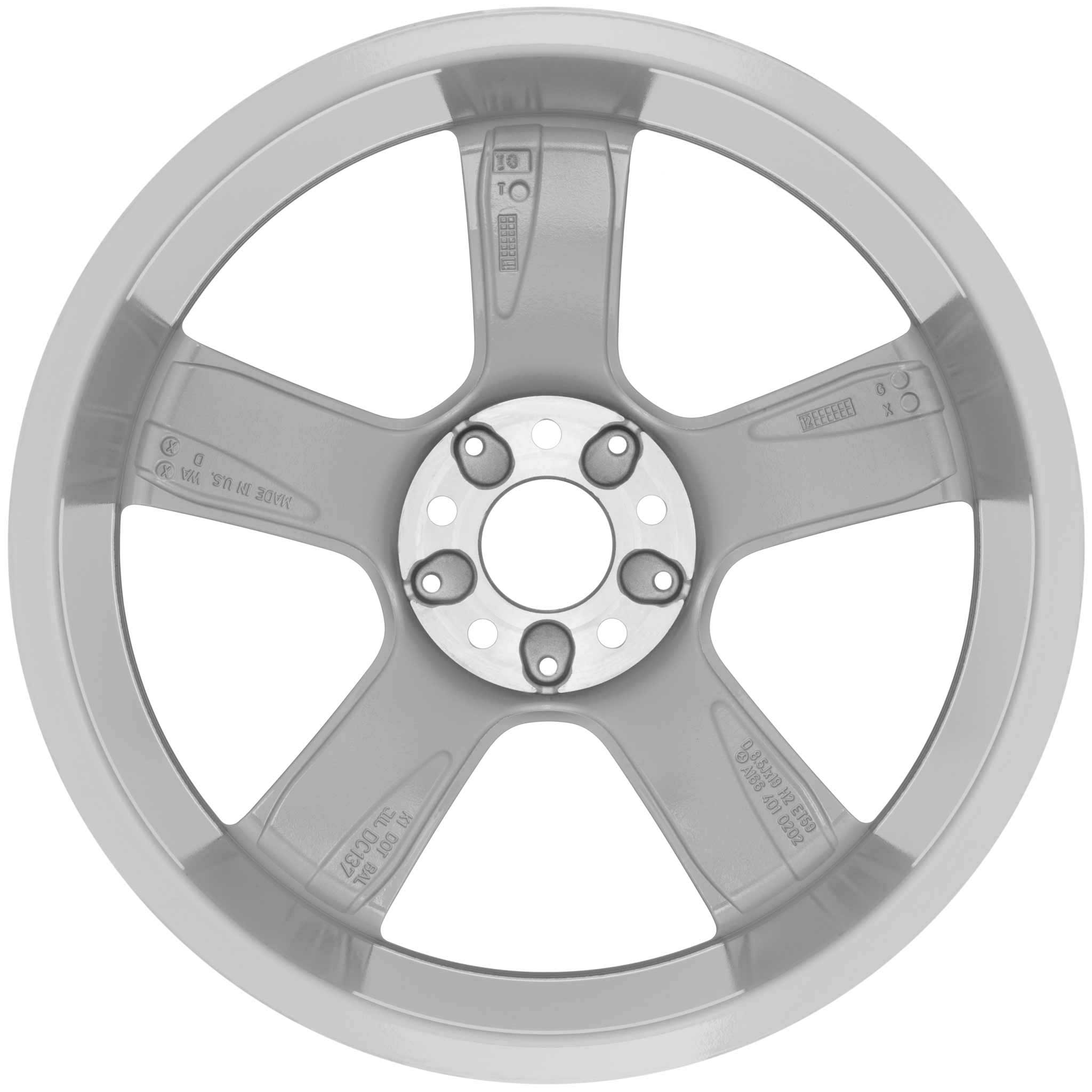 Mercedes 5 Spoke [166-19] Titanium Silver Alloy Wheel Product Image #3