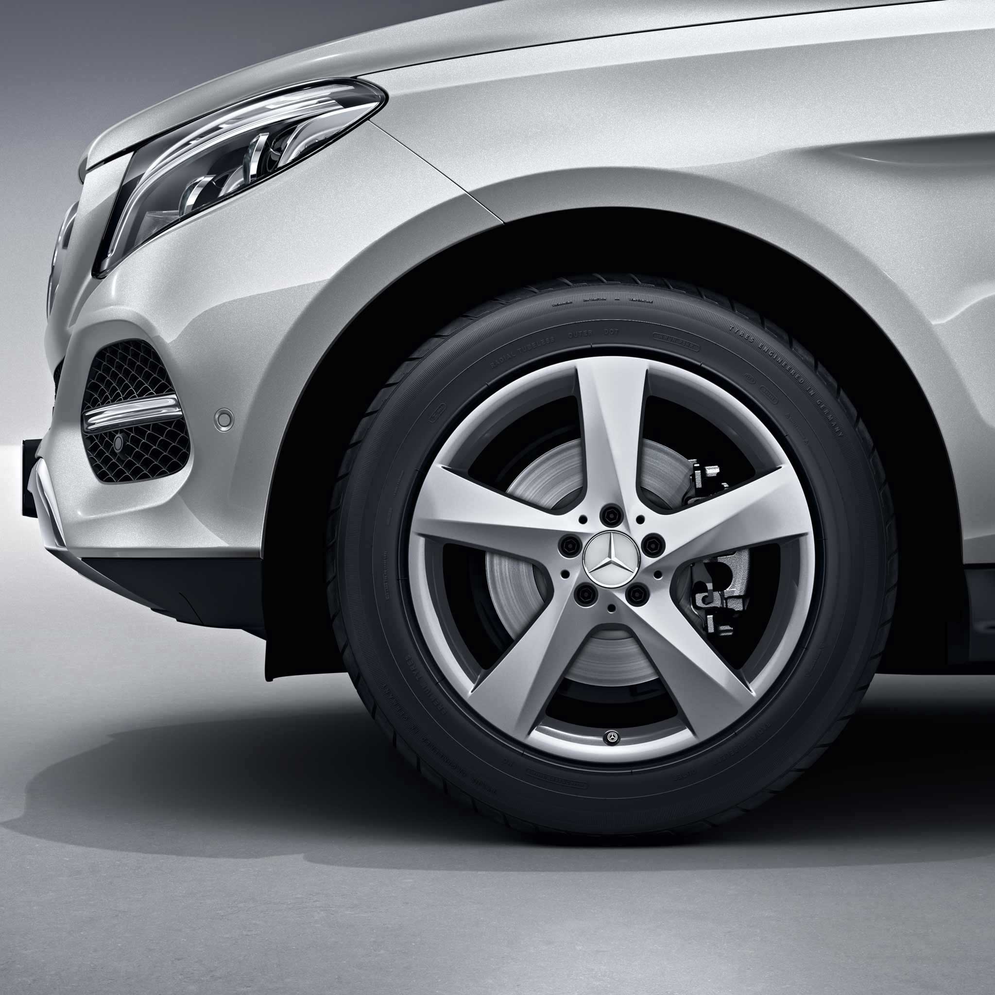 Mercedes 5 Spoke [166-19] Titanium Silver Alloy Wheel Product Image #4