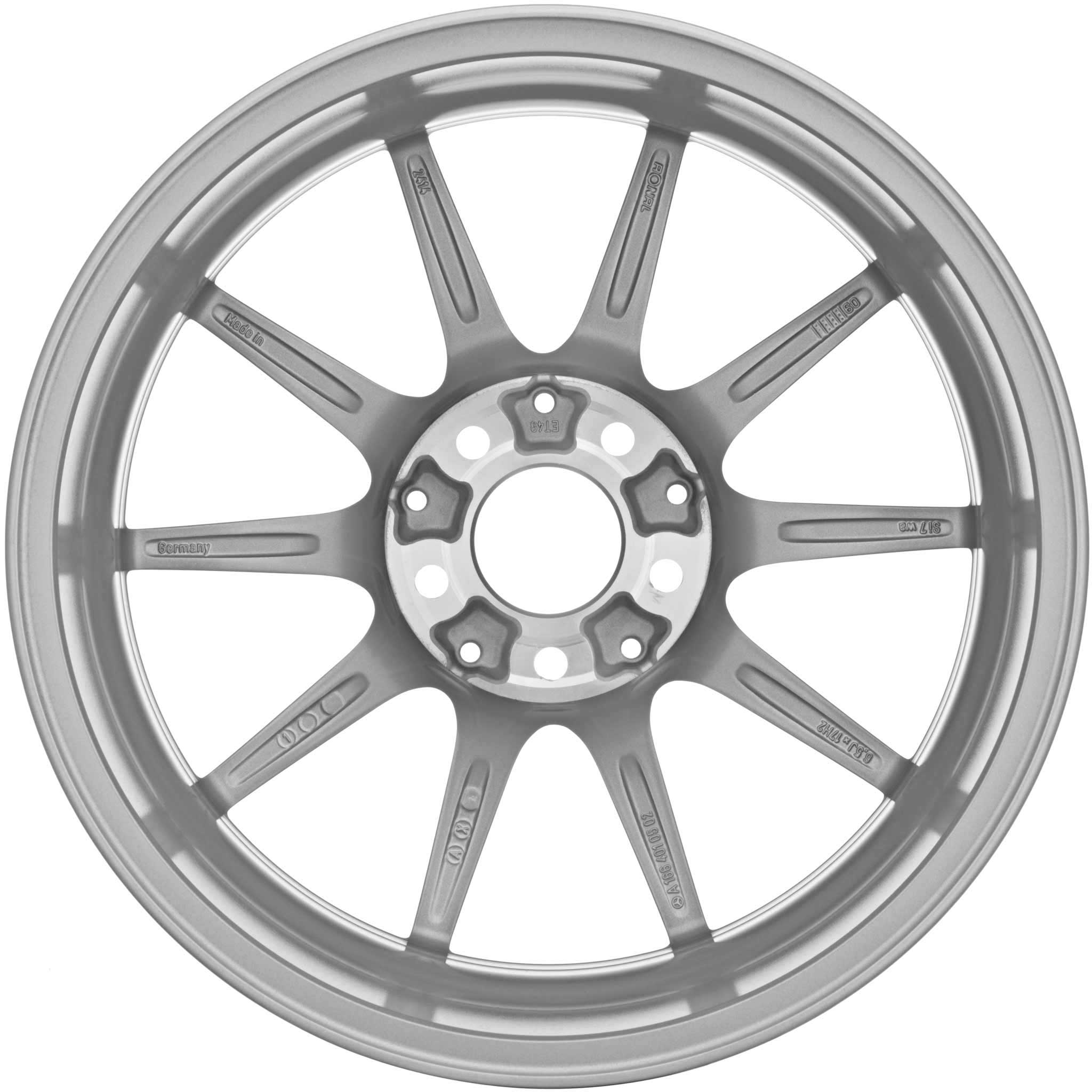 Mercedes 10 Spoke [166-17] Titanium Silver Alloy Wheel Product Image #2