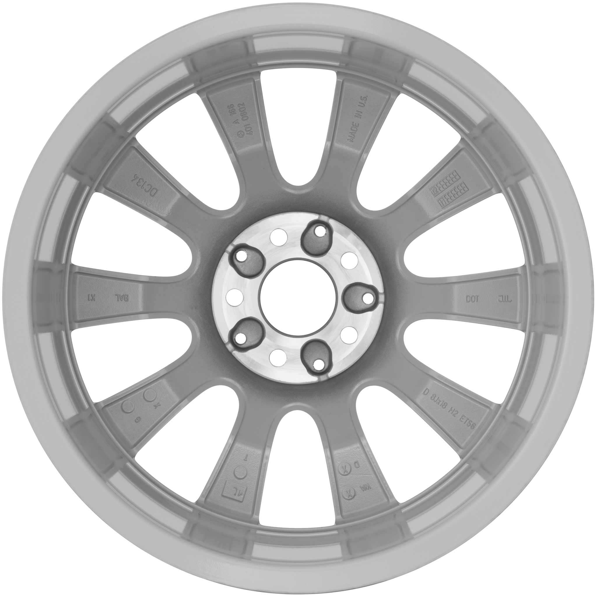 Mercedes 10 Spoke [166-18] Titanium Silver Alloy Wheel Product Image #3