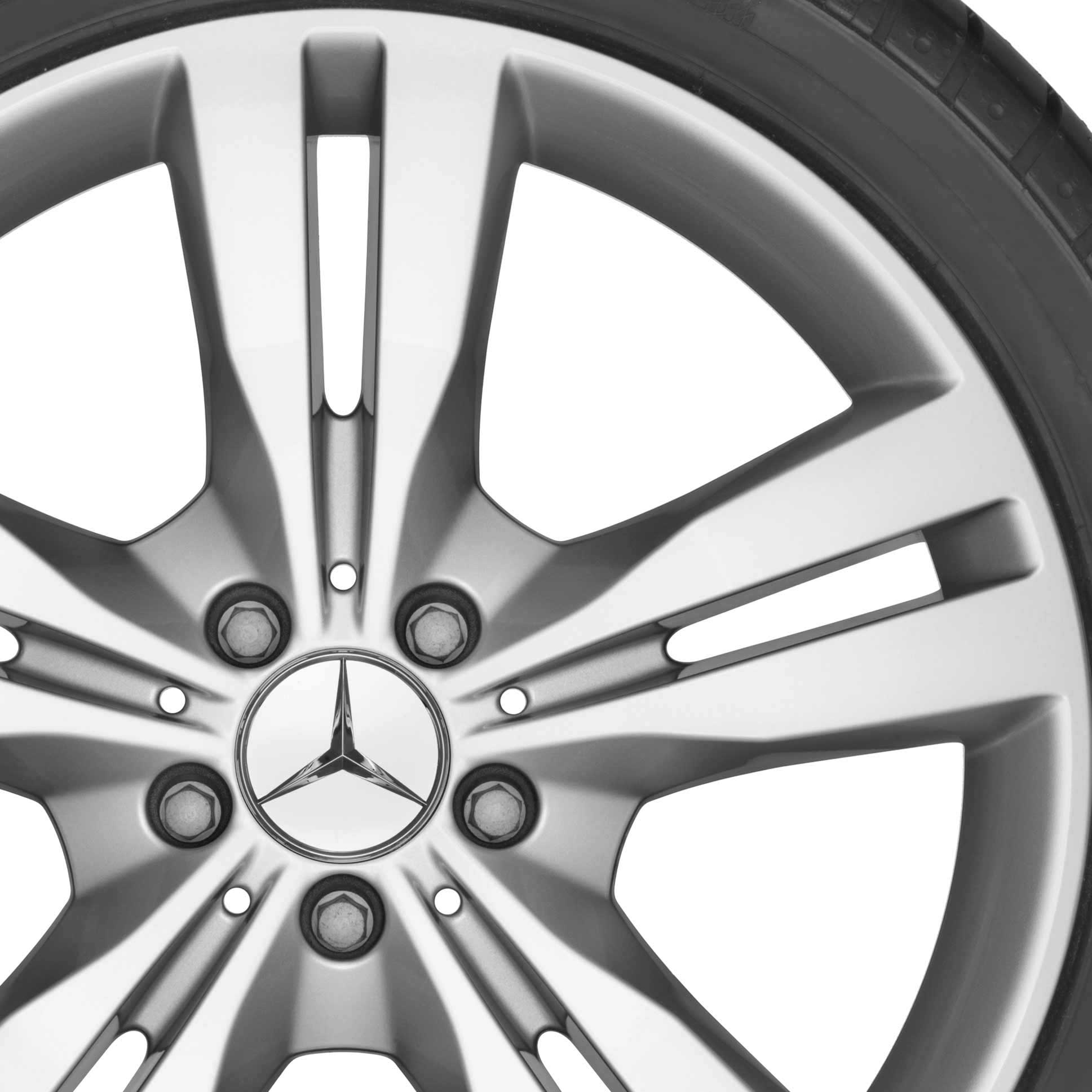 Mercedes 5 Twin Spoke [166-19] Titanium Silver Alloy Wheel Product Image #2