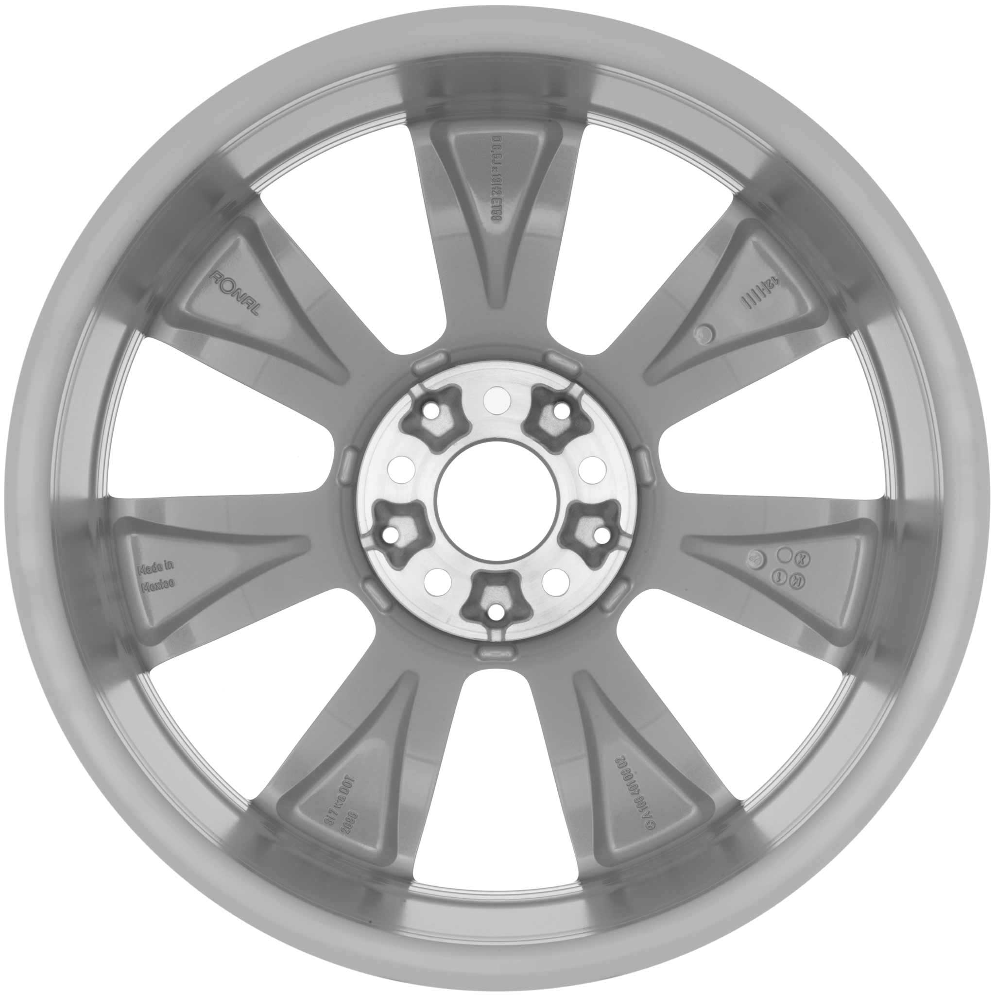 Mercedes 7 Spoke [166-19] Titanium Silver Alloy Wheel Product Image #3