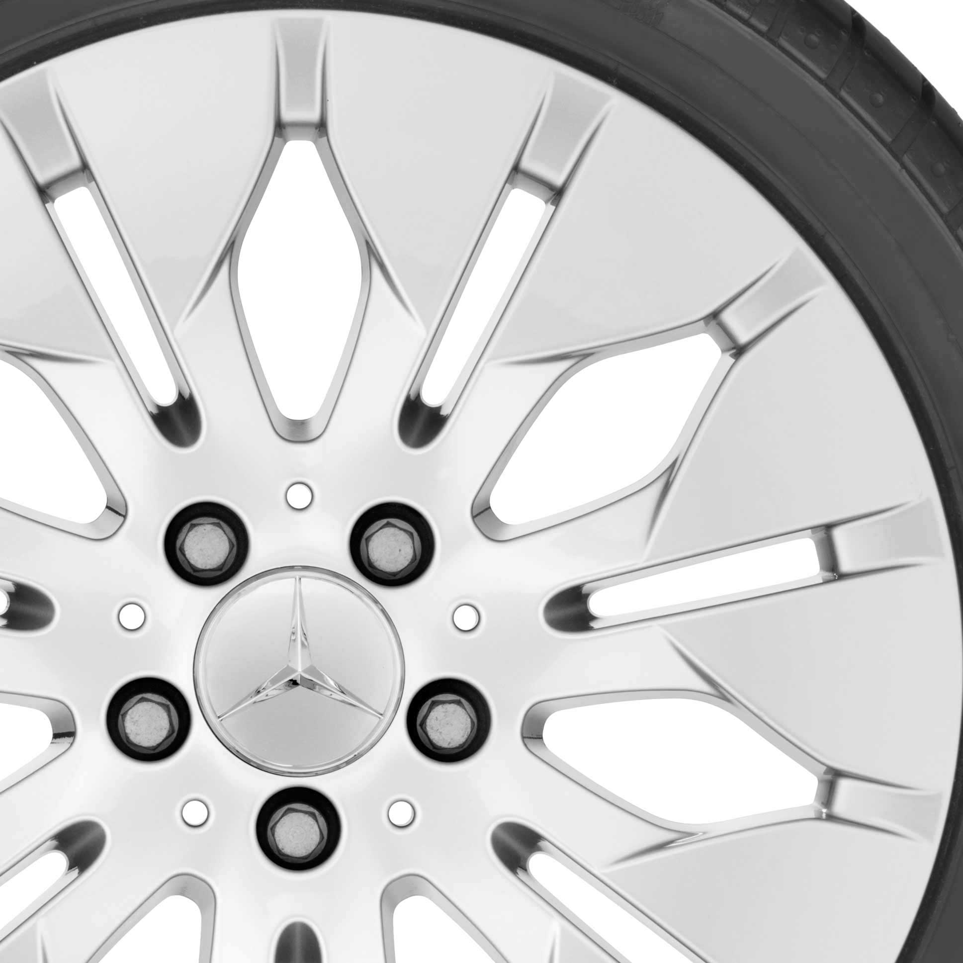 Mercedes 7 Double Spoke [166-17] Titanium Silver Alloy Wheel Product Image #2