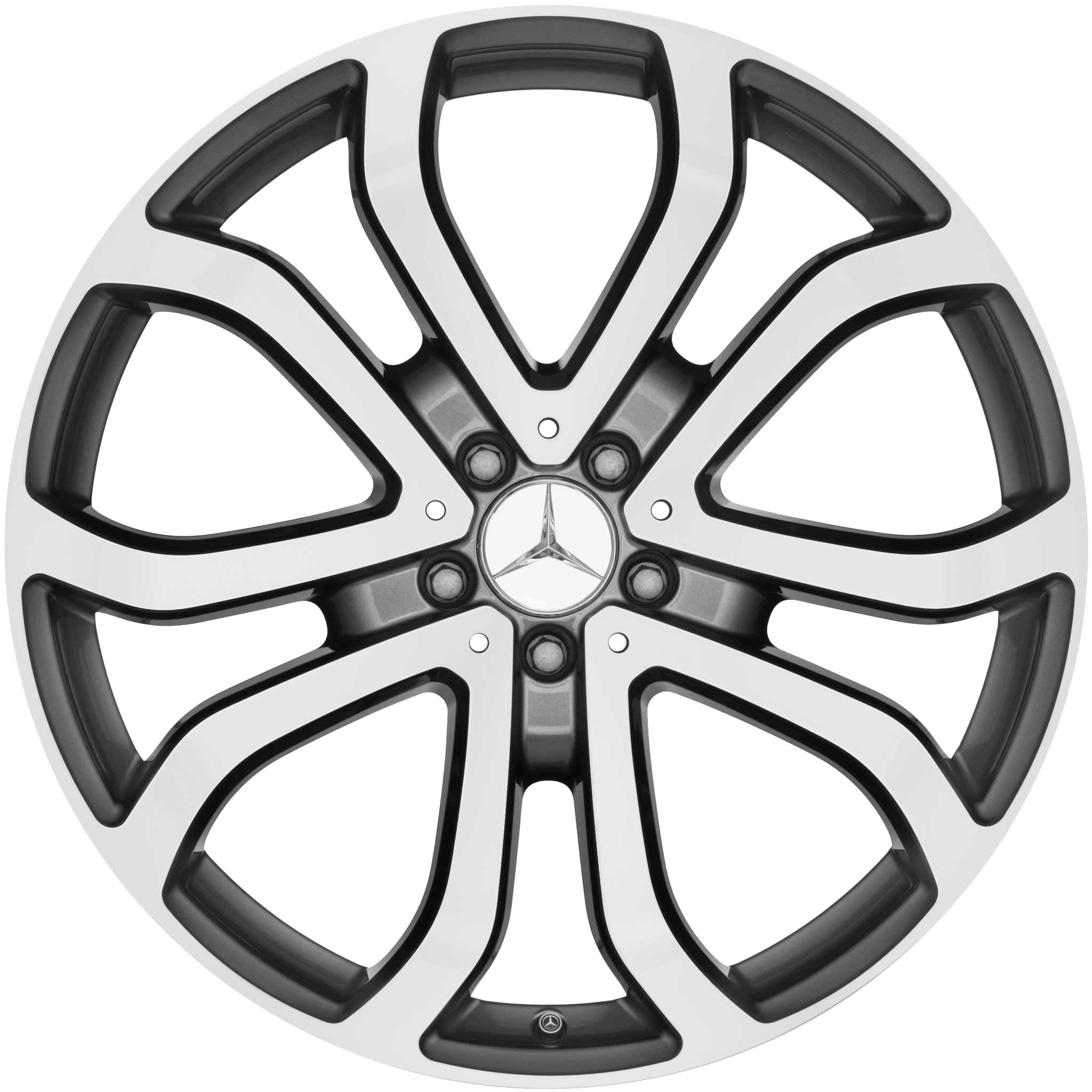 Mercedes 5 Spoke [166-19] Himalaya Grey with High Sheen Alloy Wheel Product Image #1