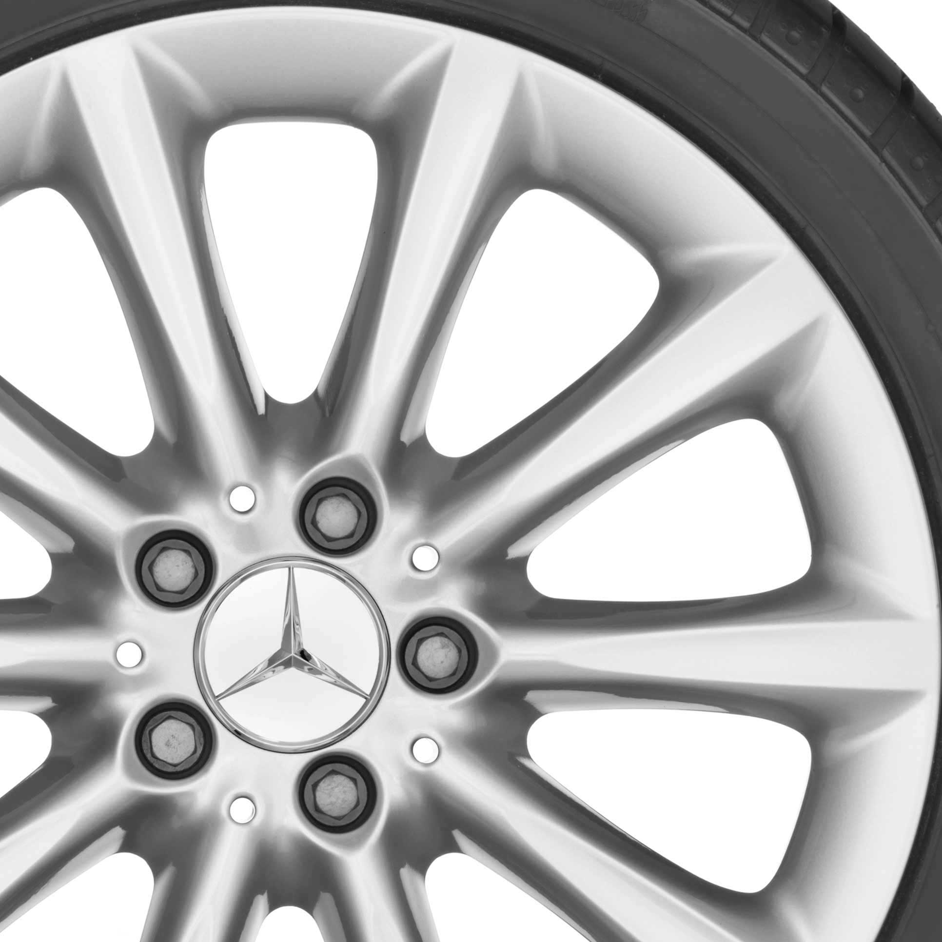 Mercedes 10 Spoke [166-18] Titanium Silver Alloy Wheel Product Image #2