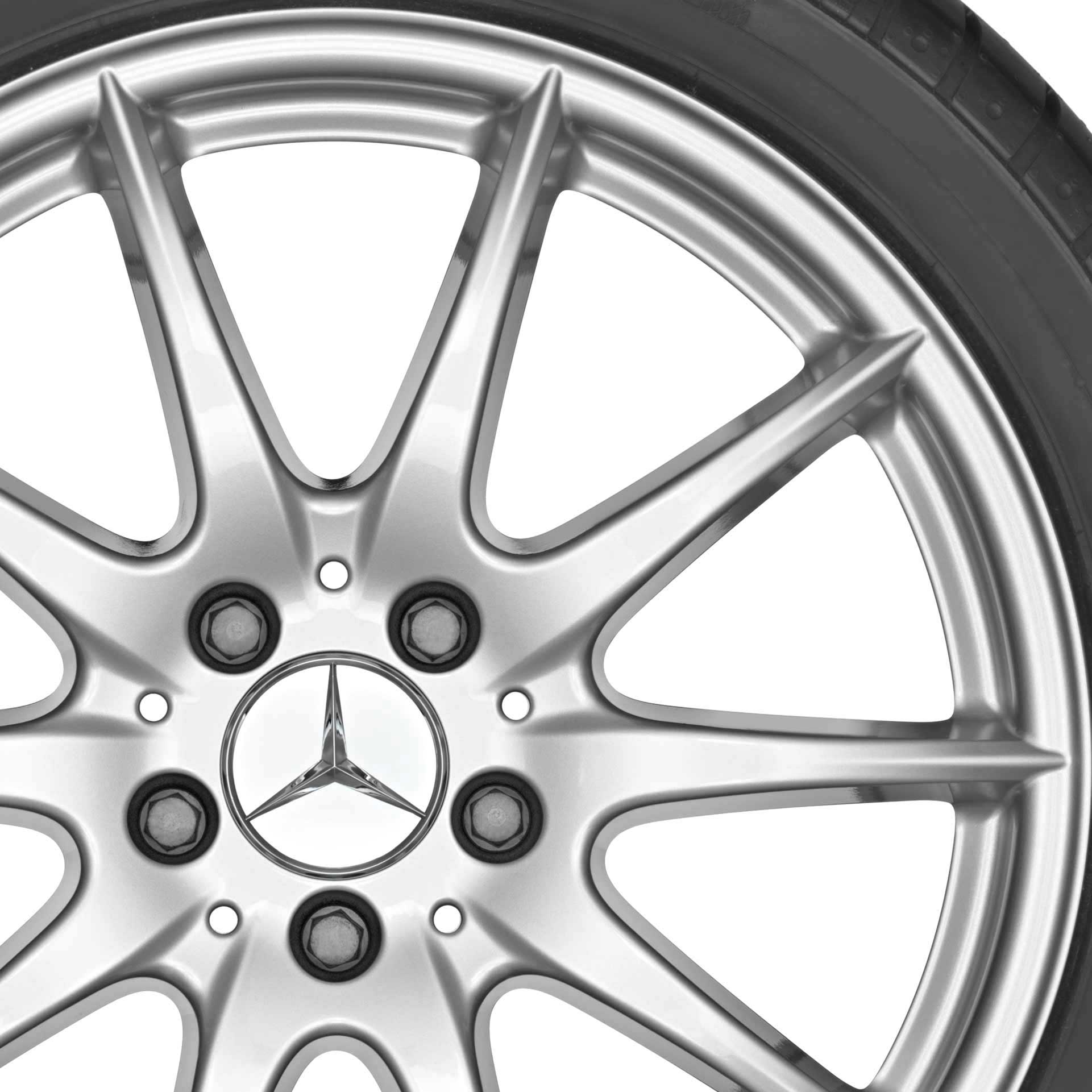 Mercedes 10 Spoke [166-18] Titanium Silver Alloy Wheel Product Image #2