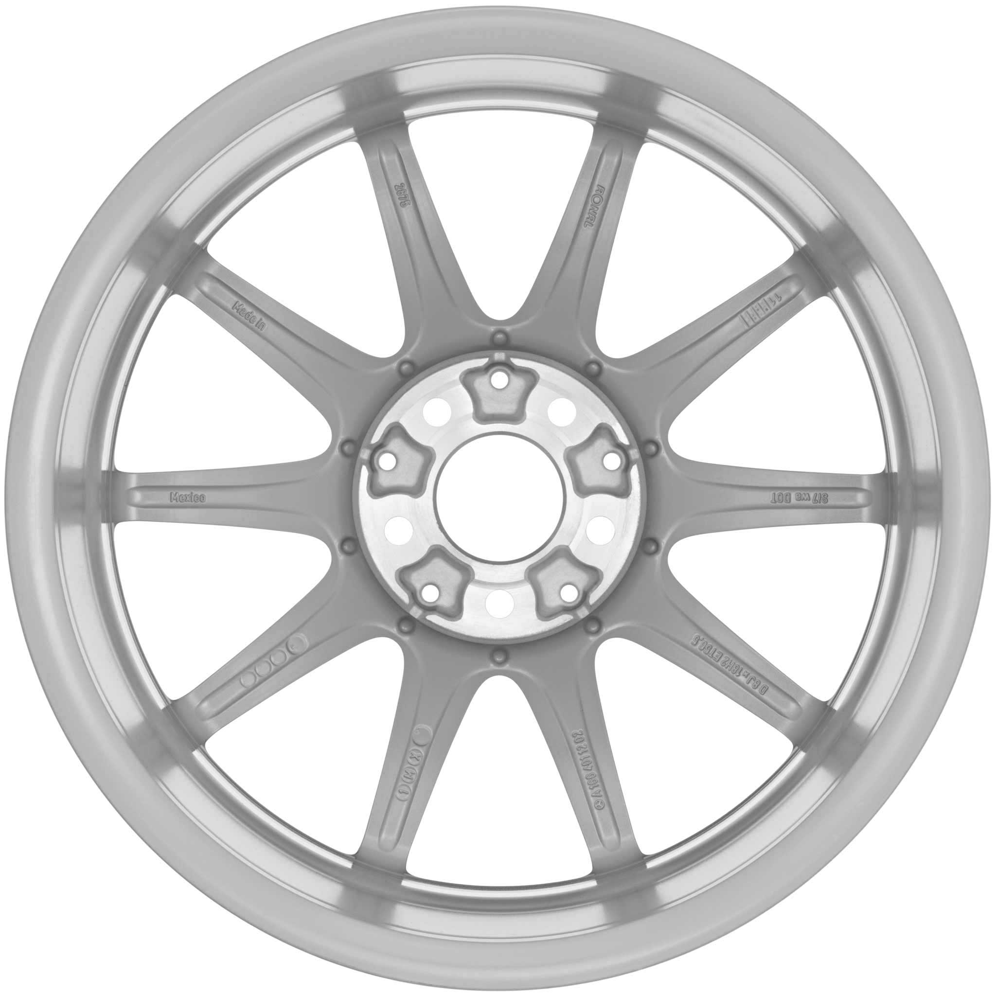 Mercedes 10 Spoke [166-18] Titanium Silver Alloy Wheel Product Image #3