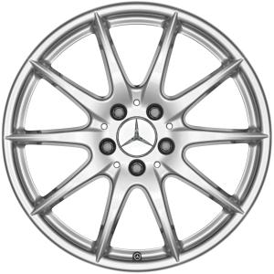Mercedes 10 Spoke [166-18] Titanium Silver Alloy Wheel for Mercedes GLS-Class X166 - Sizes 18in