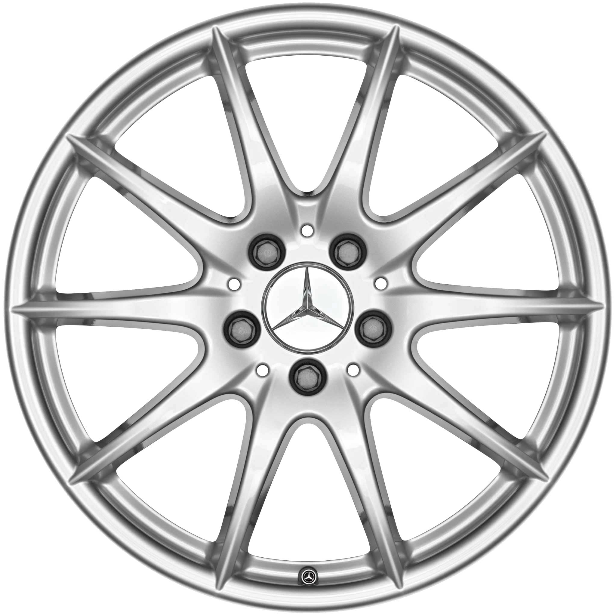 Mercedes 10 Spoke [166-18] Titanium Silver Alloy Wheel Product Image #1
