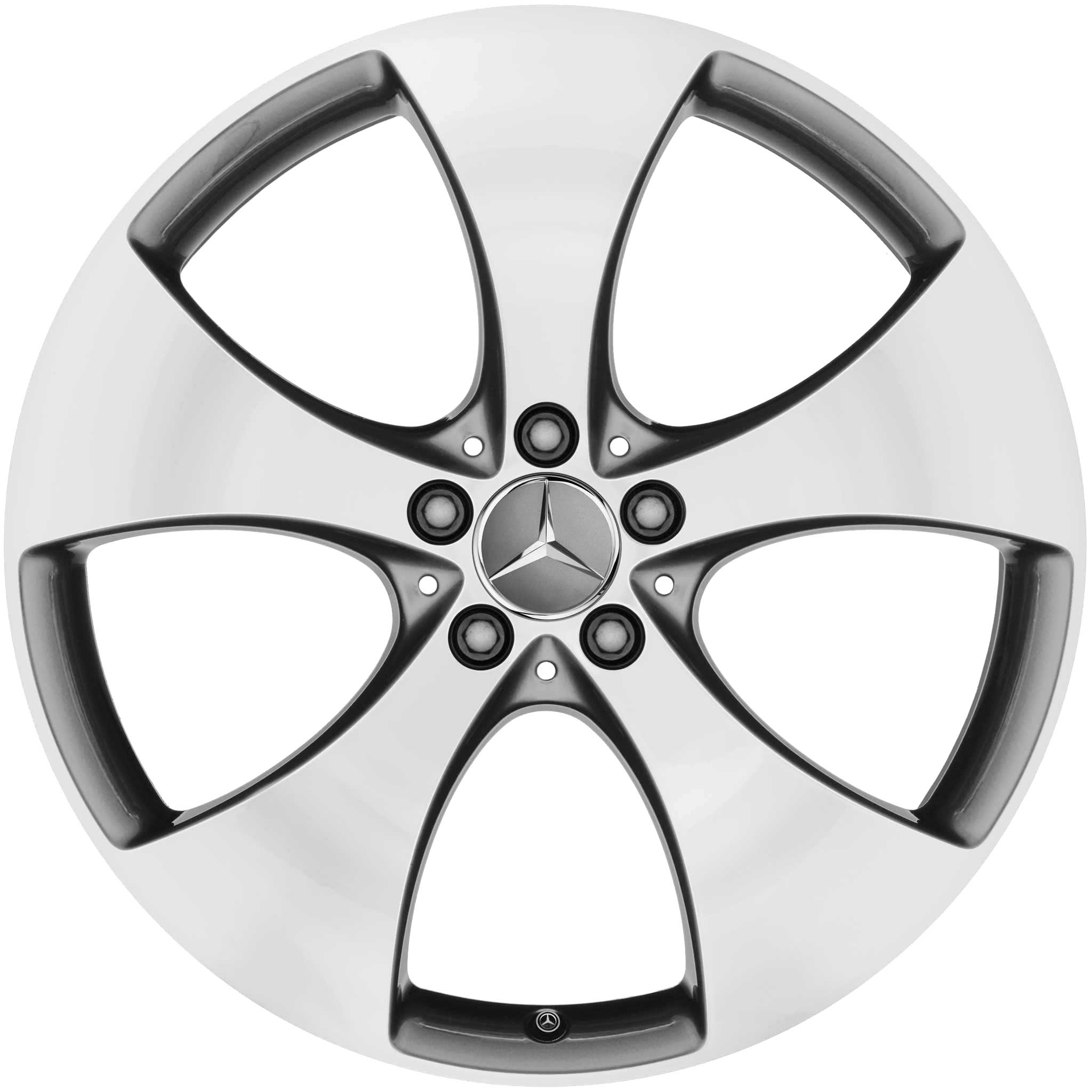 Mercedes 5 Spoke [166-20] Himalaya Grey with High Sheen Alloy Wheel Product Image #1